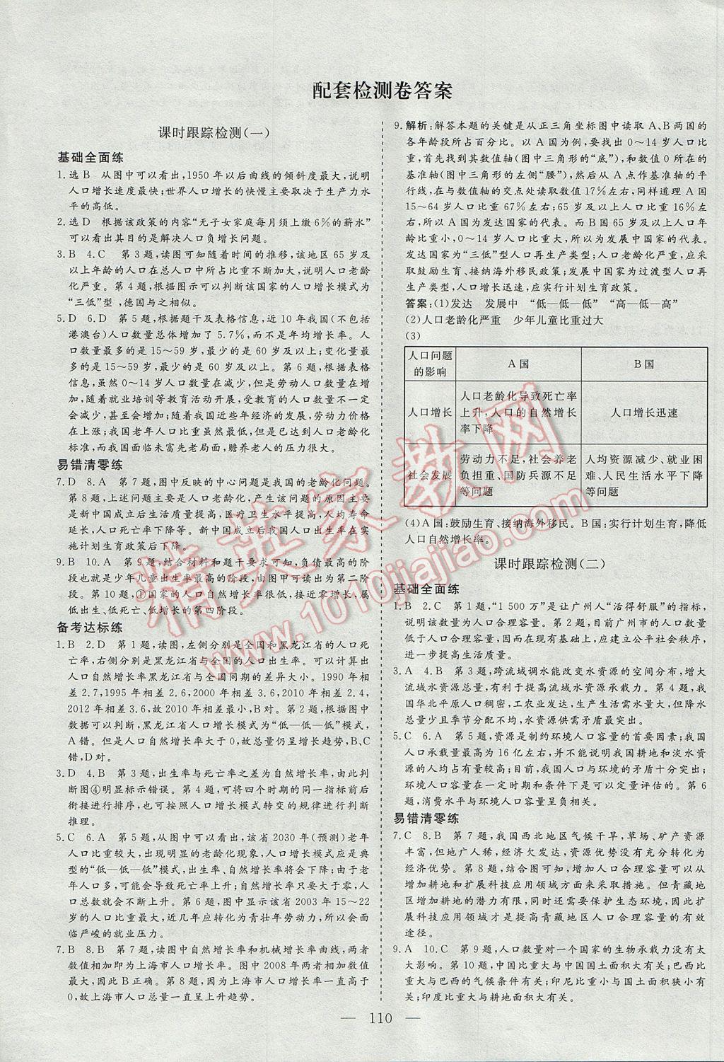 三維設(shè)計高中新課標(biāo)同步課堂地理必修2湘教版 參考答案第8頁