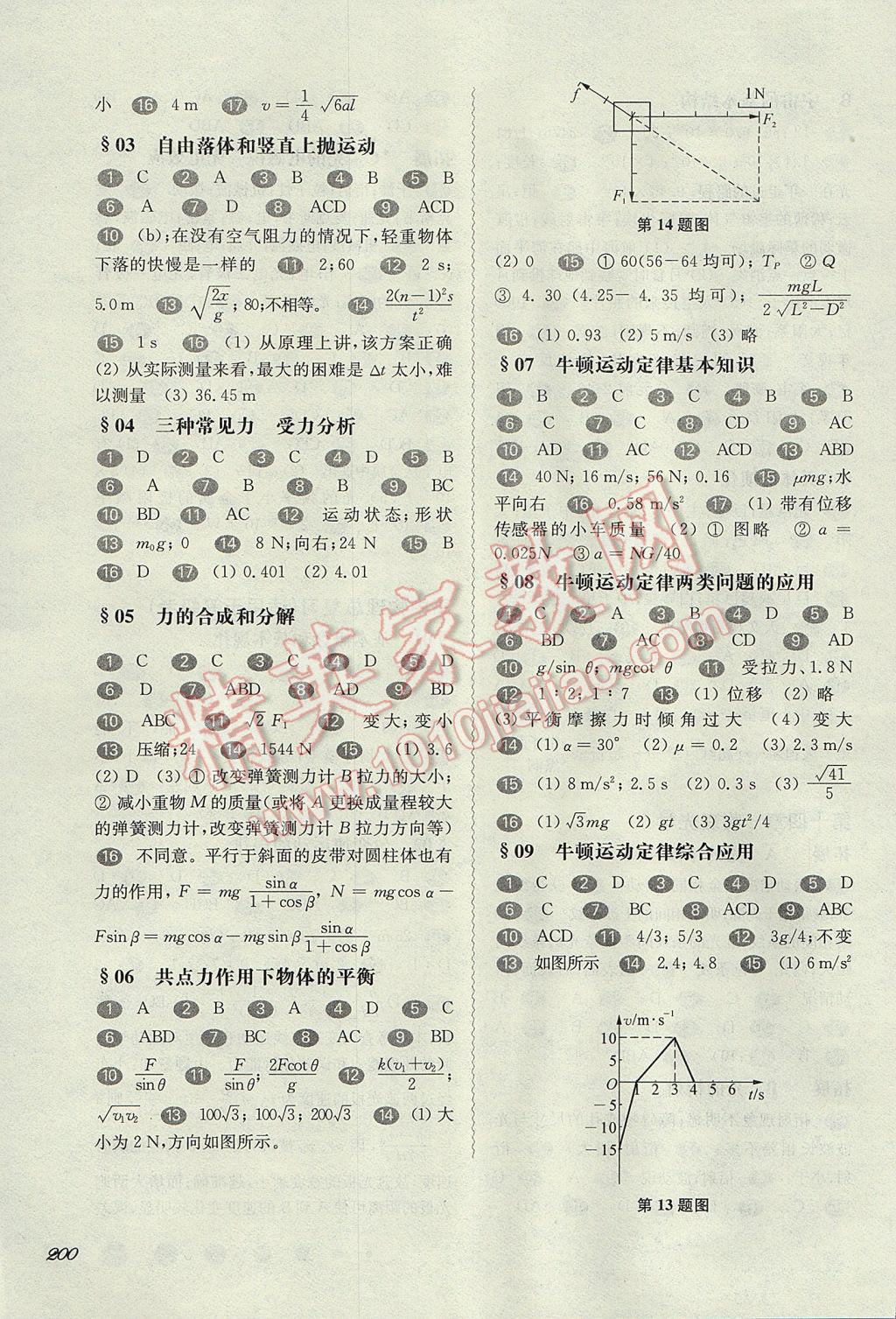 華東師大版一課一練高二物理基礎(chǔ)加拓展第二學(xué)期 參考答案第4頁