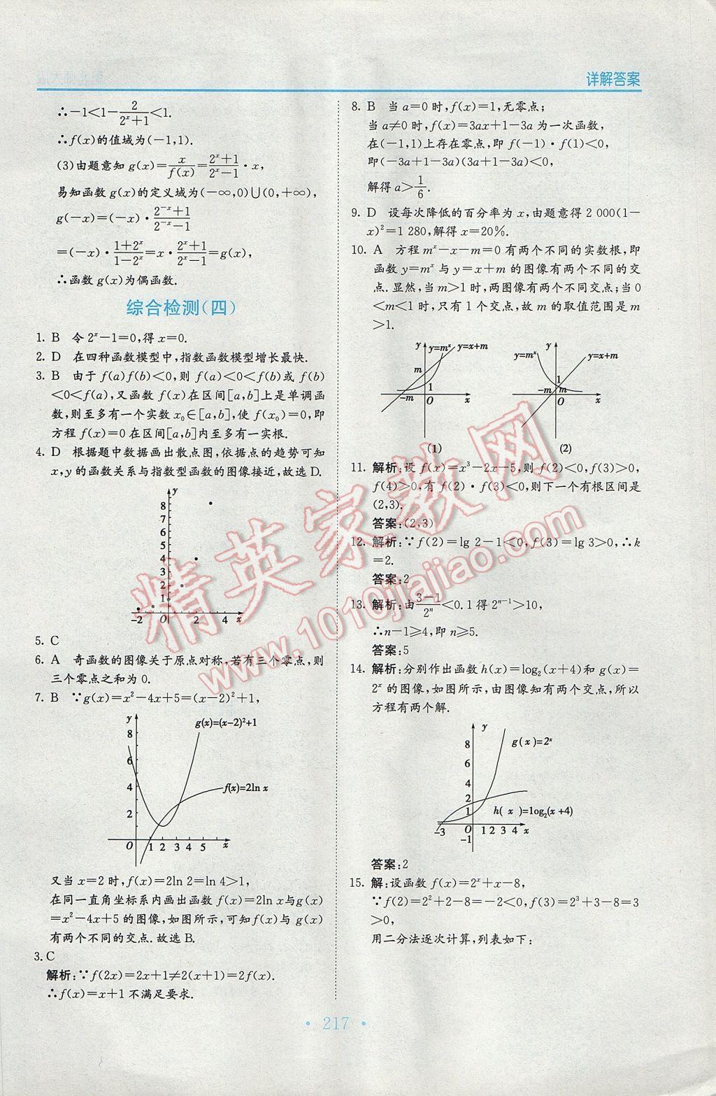 新編高中同步作業(yè)數(shù)學(xué)必修1北師大版 參考答案第53頁