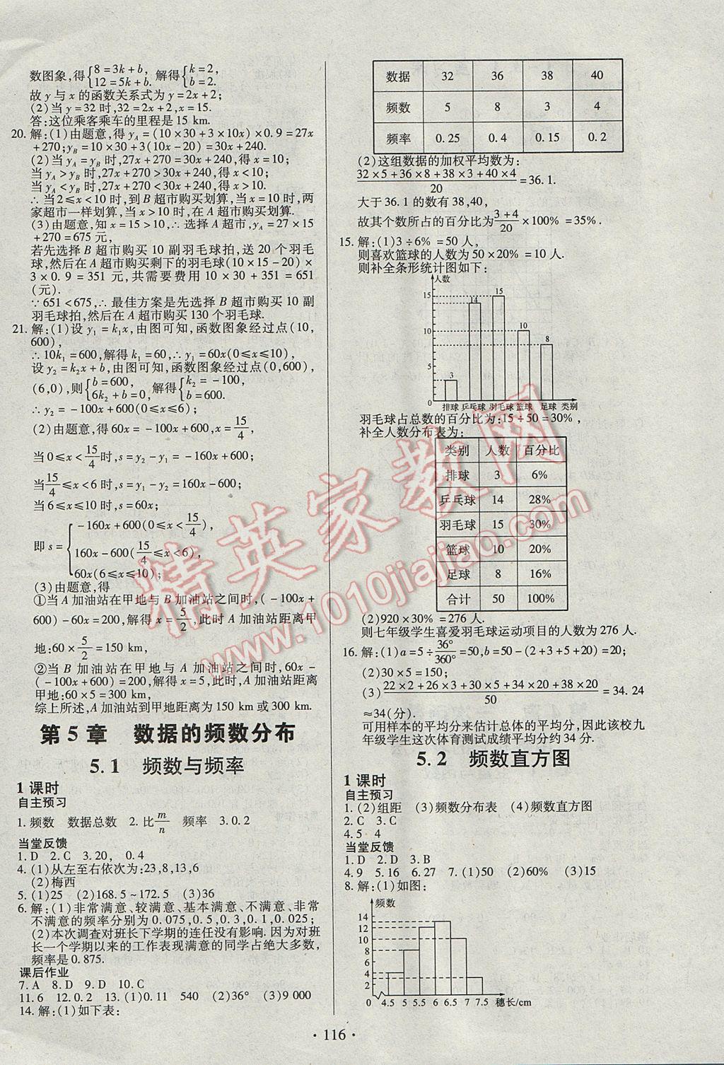 2017年名师三导学练考八年级数学下册湘教版 参考答案第12页