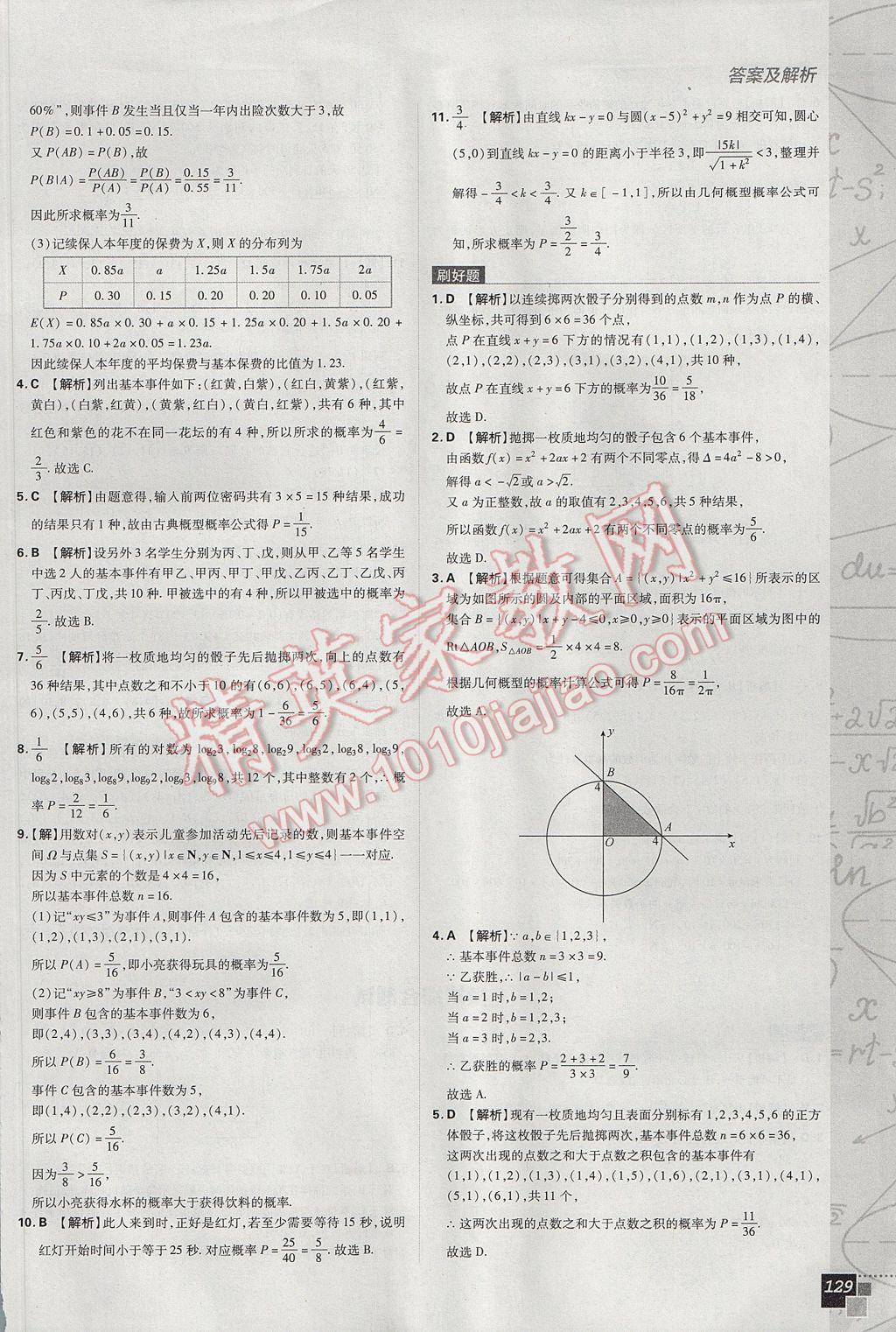 高中必刷題數(shù)學(xué)必修3人教A版 參考答案第43頁