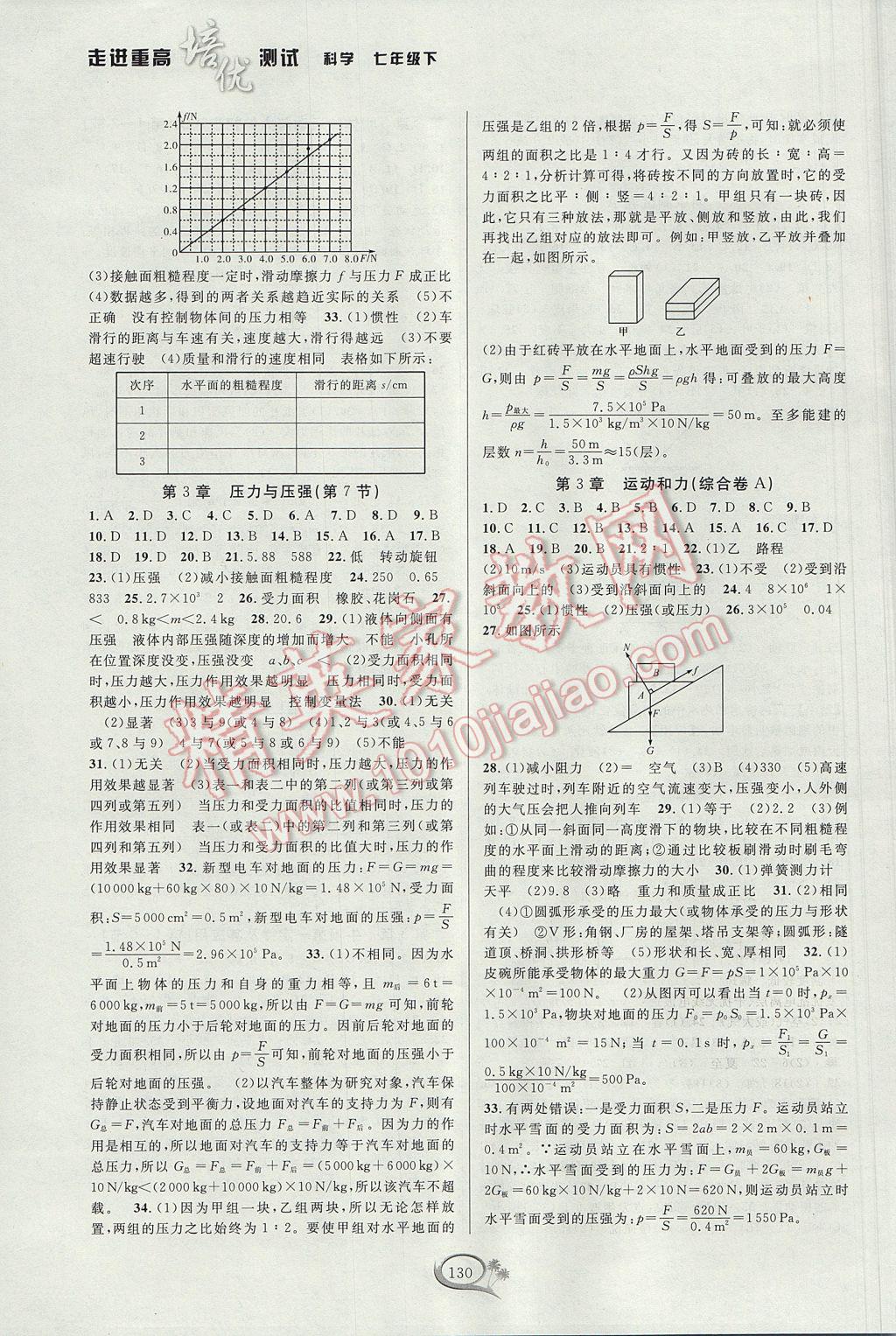 2017年走進(jìn)重高培優(yōu)測(cè)試七年級(jí)科學(xué)下冊(cè)浙教版 參考答案第4頁(yè)