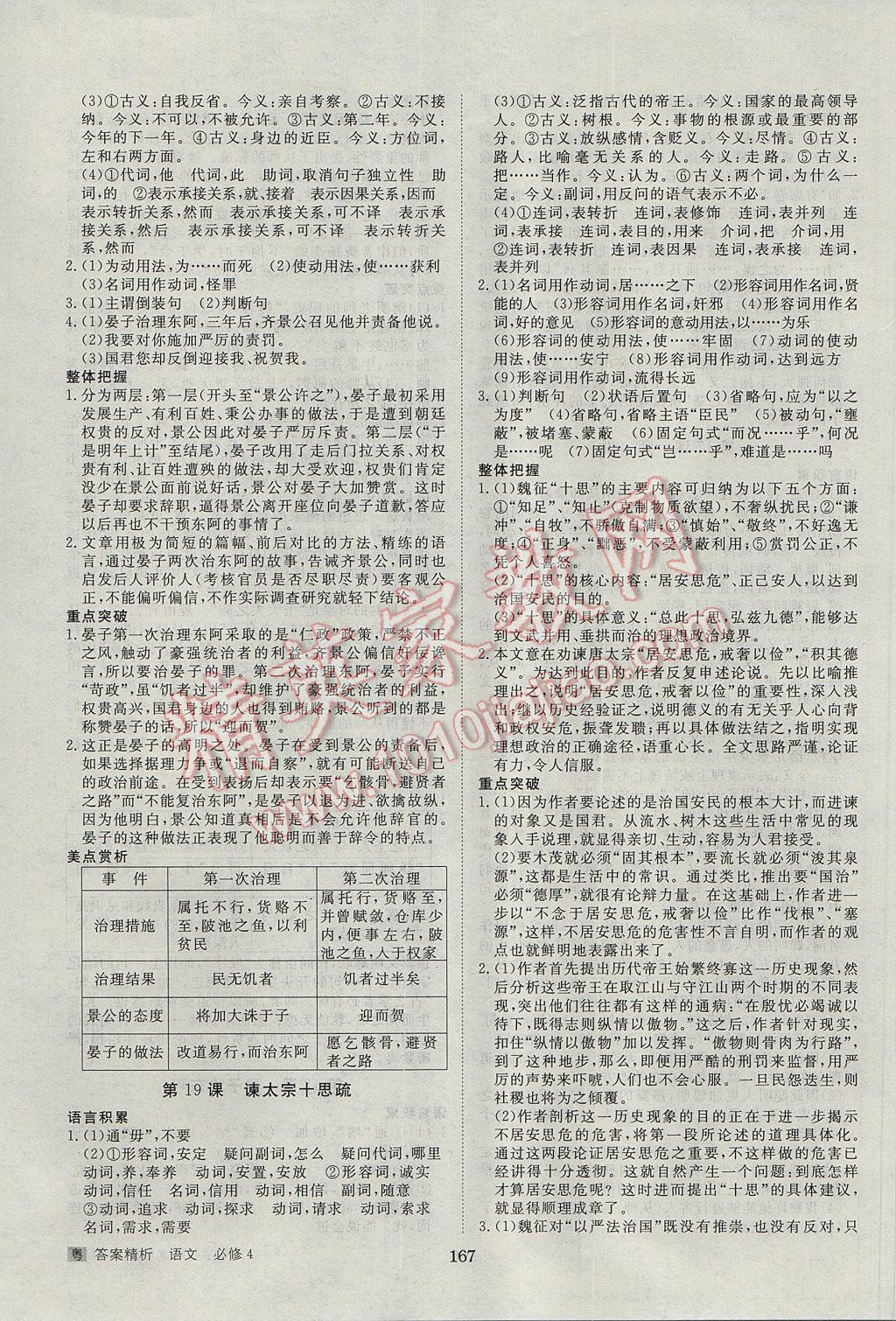 步步高學(xué)案導(dǎo)學(xué)與隨堂筆記語(yǔ)文必修4粵教版 參考答案第15頁(yè)