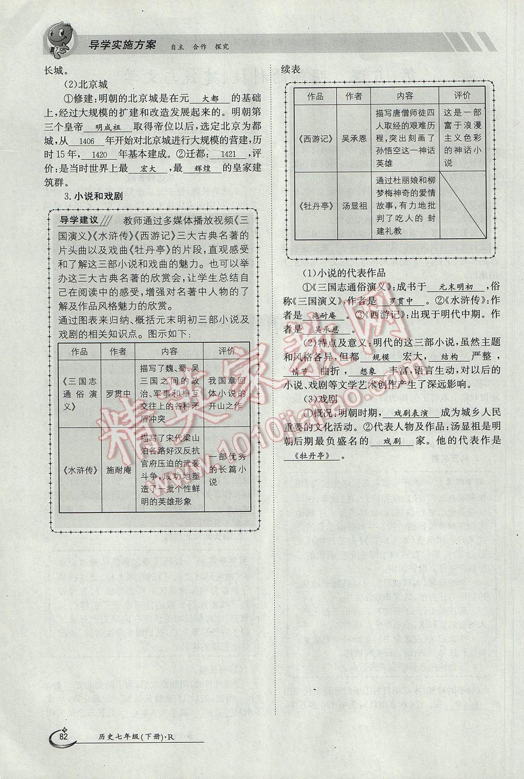 2018年金太阳导学案七年级历史上册 第三单元第41页