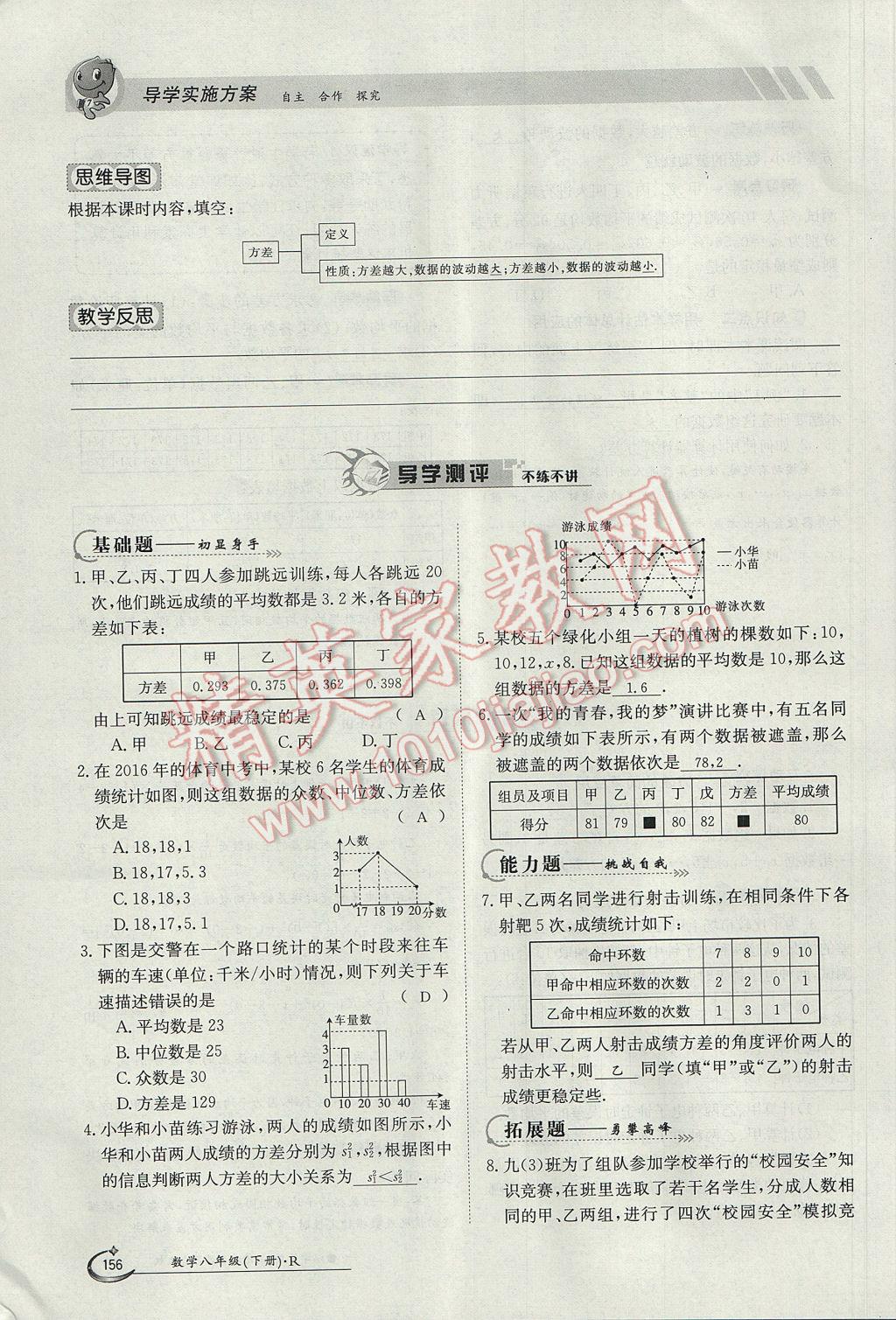 2017年金太陽導學案八年級數(shù)學下冊 第二十章 數(shù)據(jù)的分析第24頁