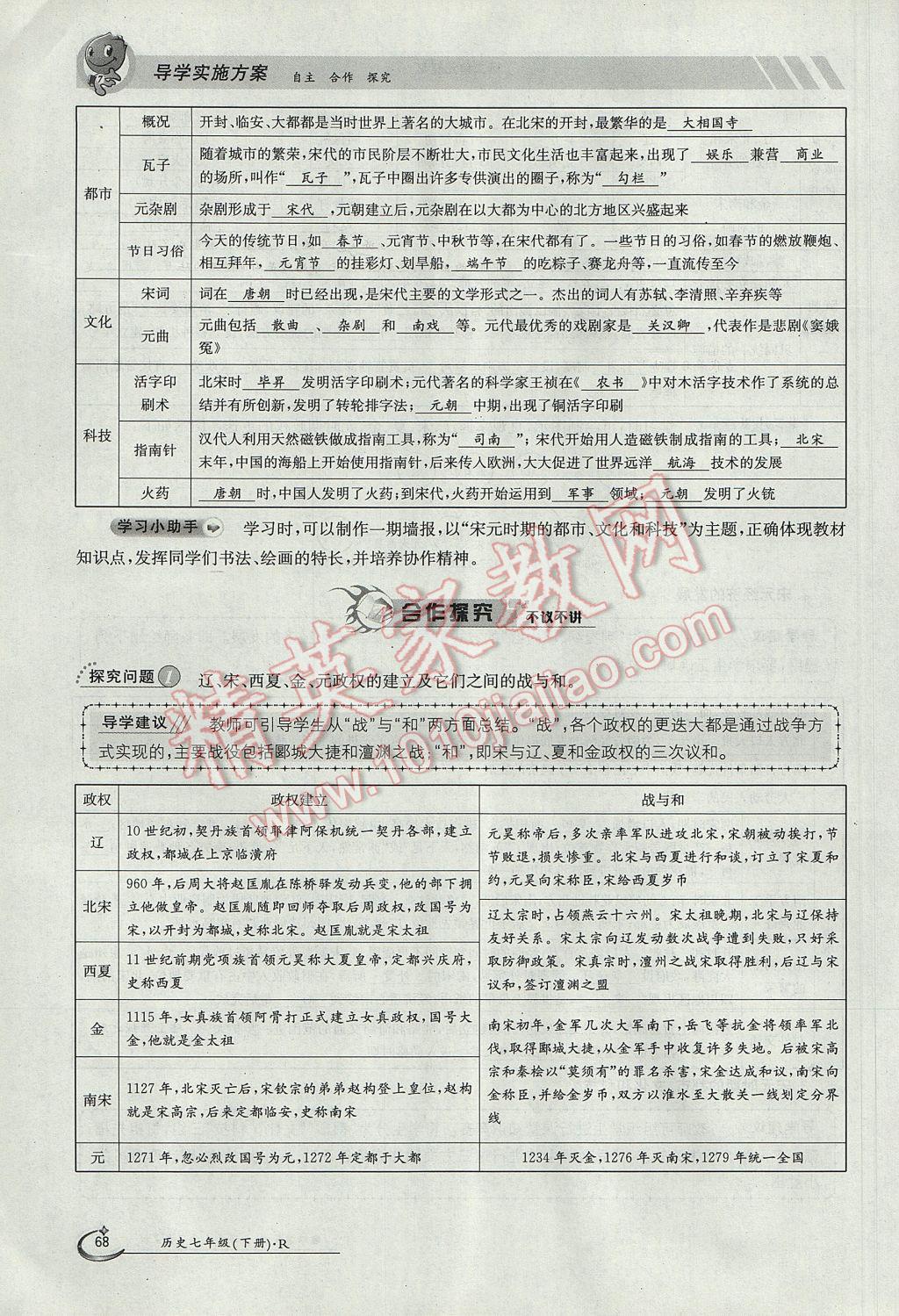 2018年金太阳导学案七年级历史上册 第二单元第111页