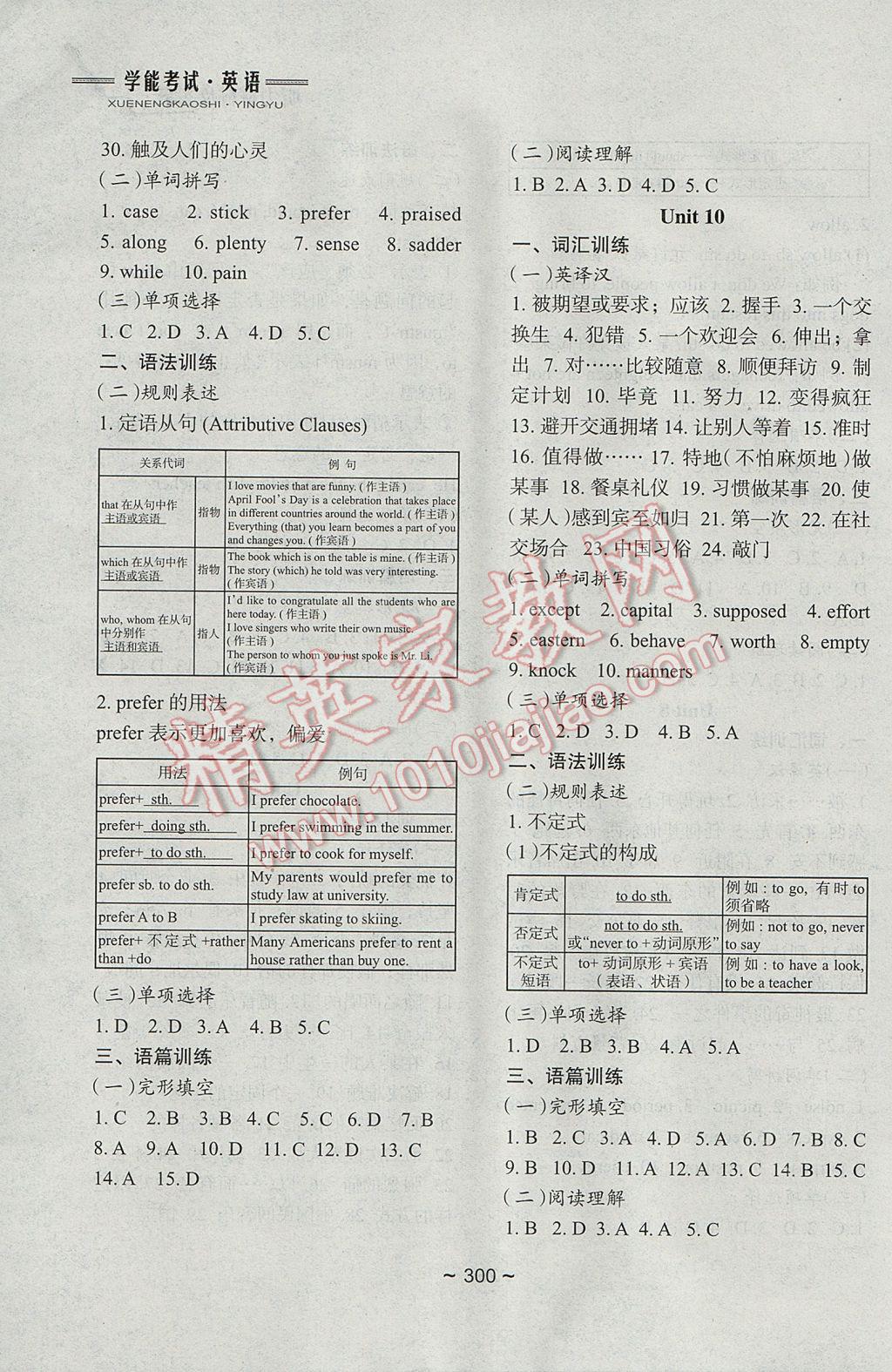 2017年初中總復(fù)習(xí)教學(xué)指導(dǎo)英語 參考答案第27頁