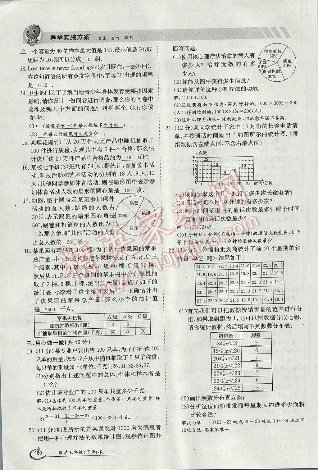 2017年金太阳导学案七年级数学下册 测试卷第12页