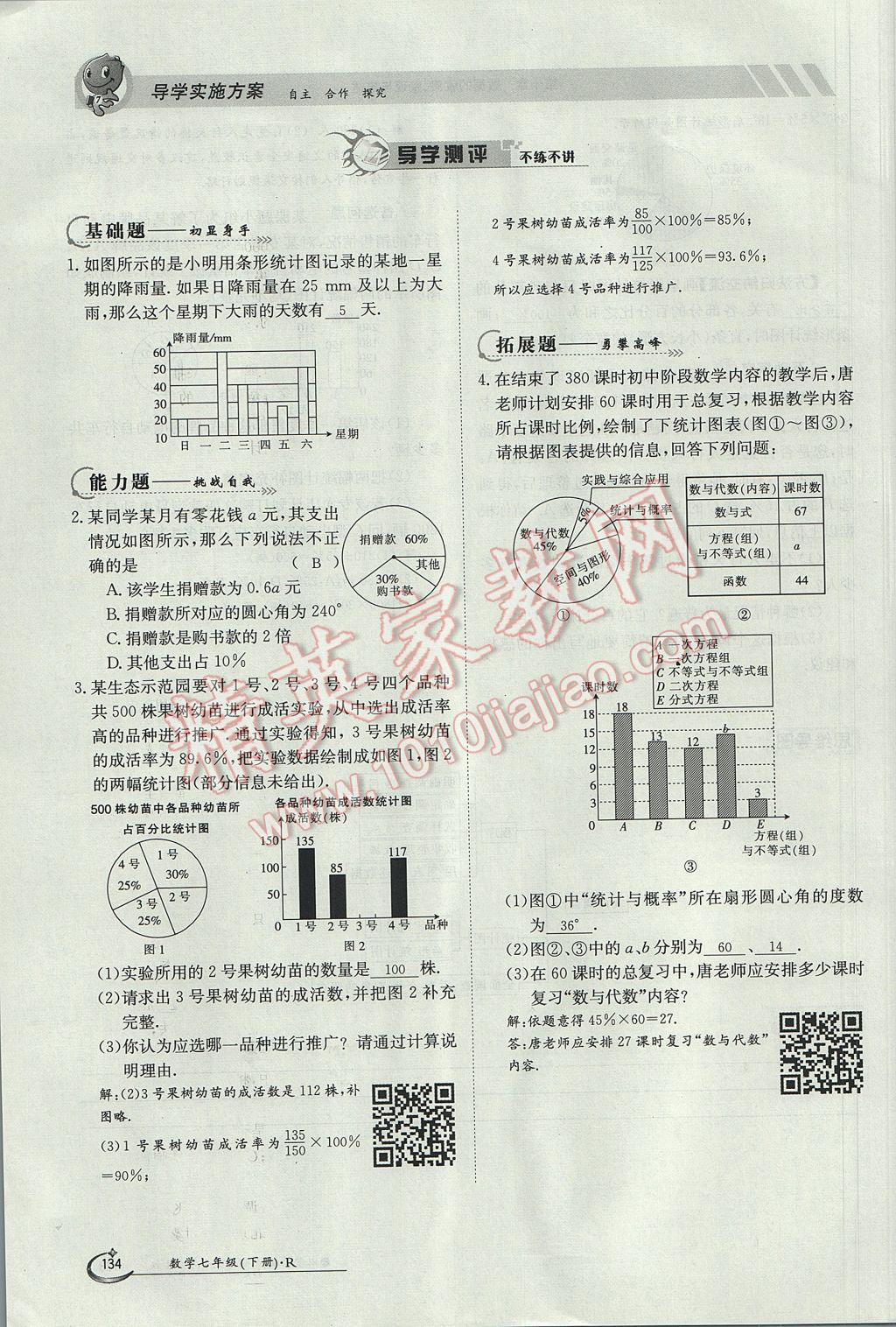 2017年金太陽導學案七年級數(shù)學下冊 第十章 數(shù)據(jù)的收集、整理與描述第146頁