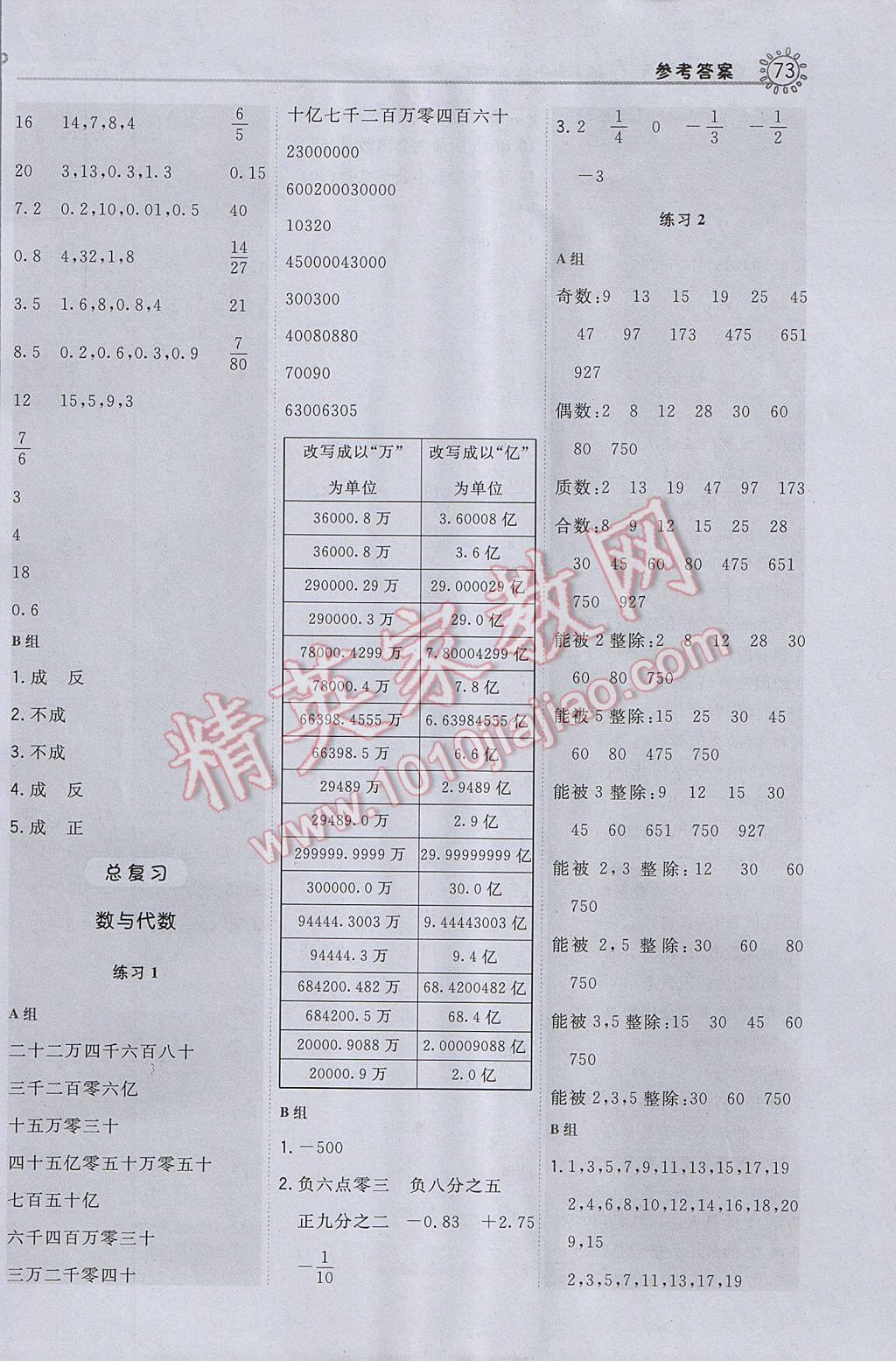 2017年星級(jí)口算天天練六年級(jí)數(shù)學(xué)下冊(cè)北師大版 參考答案第7頁