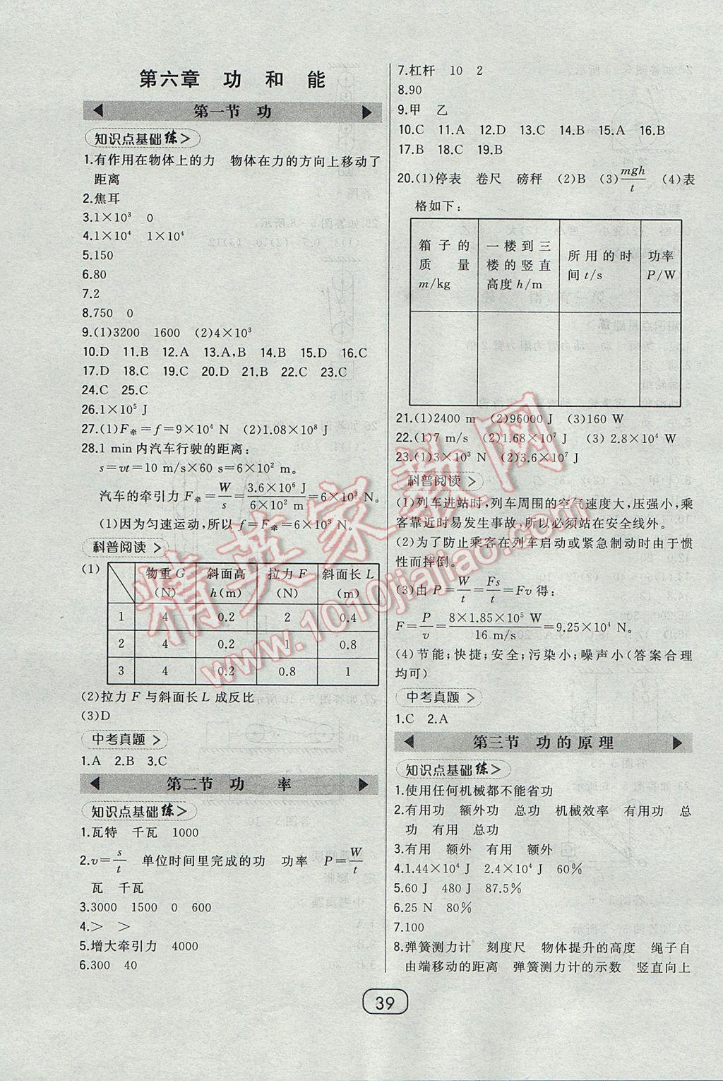 2017年北大綠卡八年級(jí)物理下冊(cè)北京課改版 參考答案第3頁(yè)