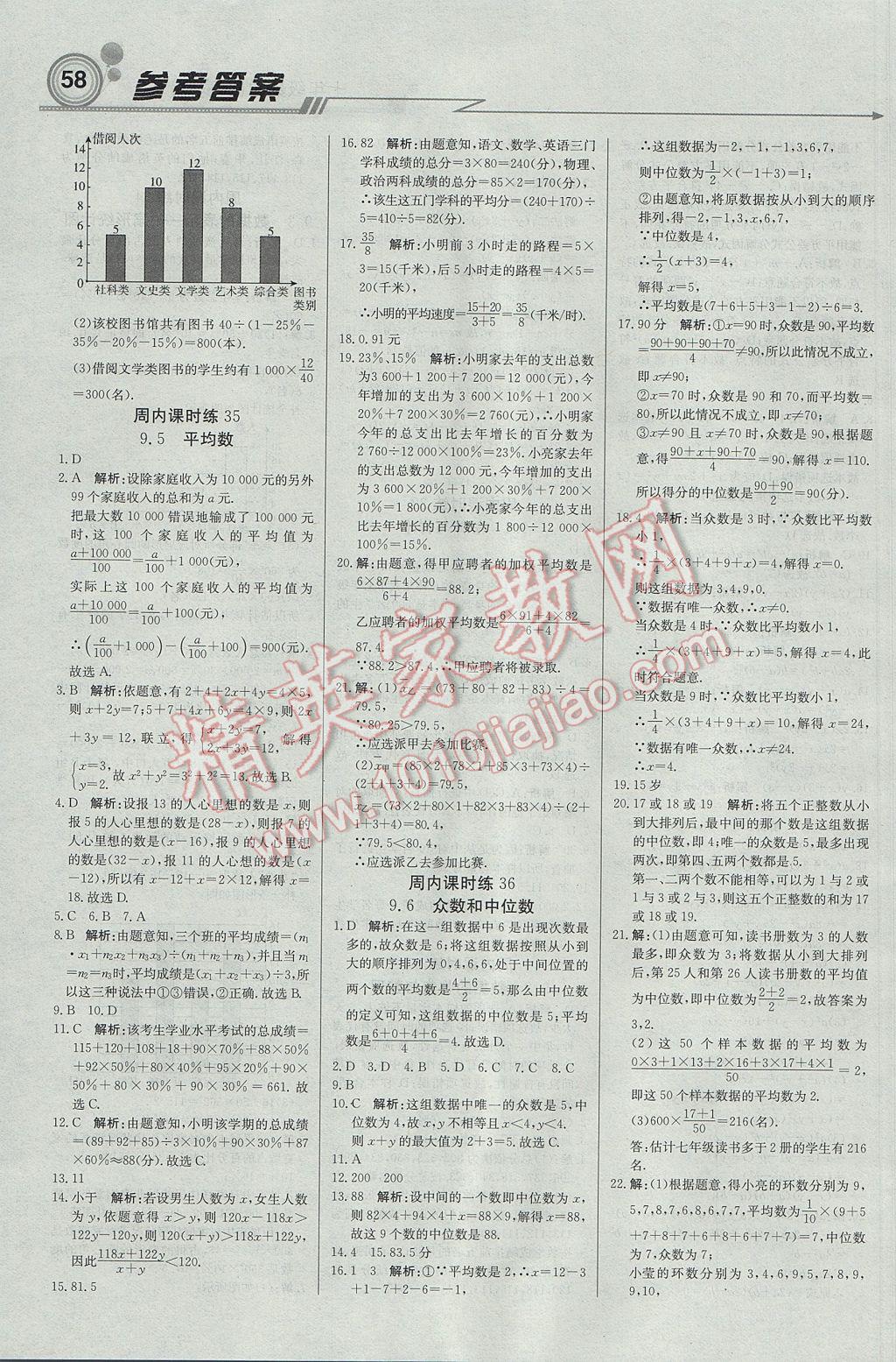 2017年輕巧奪冠周測(cè)月考直通中考七年級(jí)數(shù)學(xué)下冊(cè)北京版 參考答案第12頁(yè)