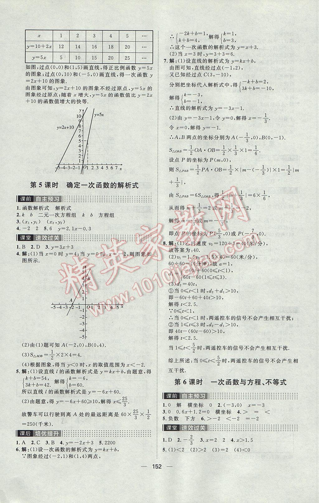 2017年阳光计划八年级数学下册人教版 参考答案第16页