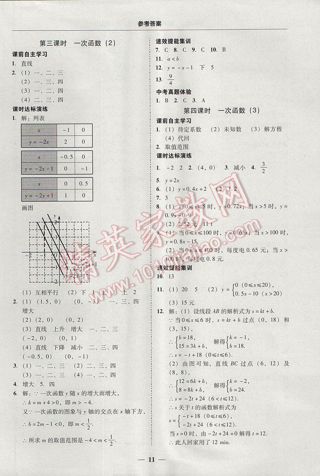 2017年南粵學(xué)典學(xué)考精練八年級數(shù)學(xué)下冊人教版 參考答案第11頁