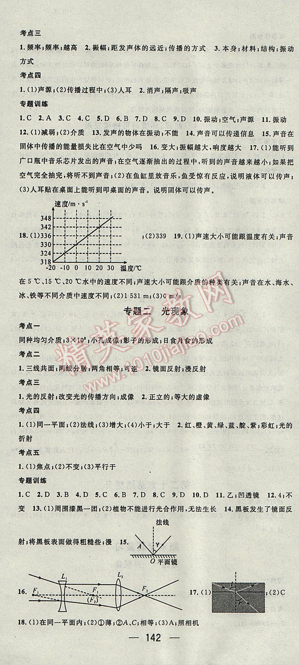 2017年名师测控九年级物理下册沪粤版 参考答案第10页