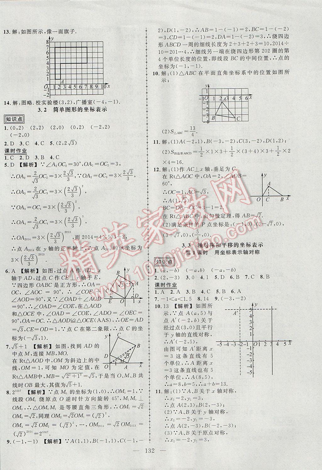 2017年黄冈创优作业导学练八年级数学下册湘教版 参考答案第14页