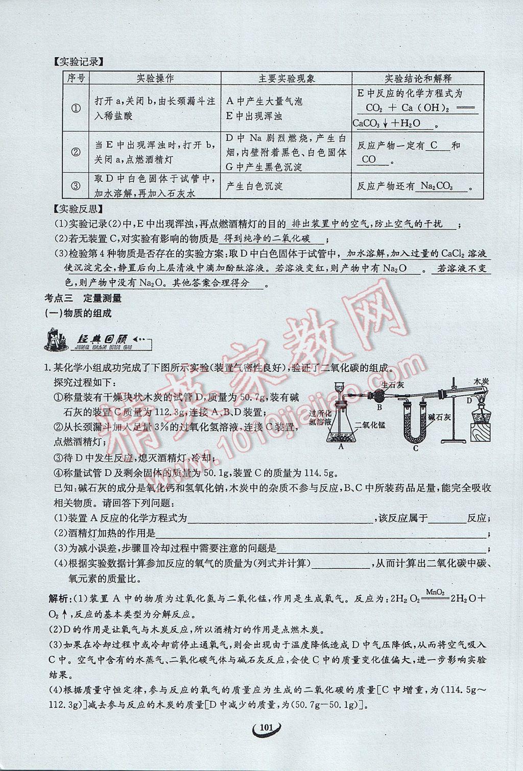 2017年思維新觀察中考化學(xué) 第五篇 科學(xué)探究第87頁(yè)