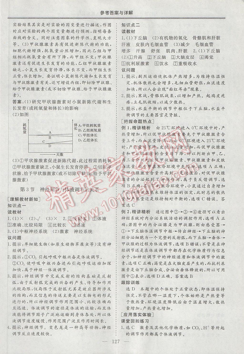 2017年三維設計高中新課標同步課堂生物必修3人教版 參考答案第7頁