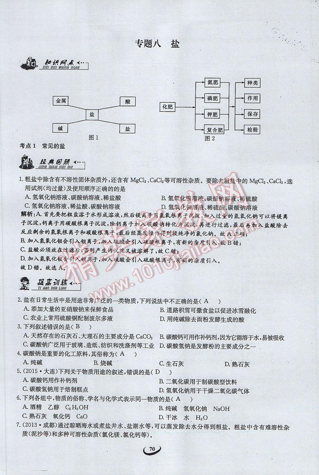 2017年思维新观察中考化学 第三篇 身边的化学物质第52页