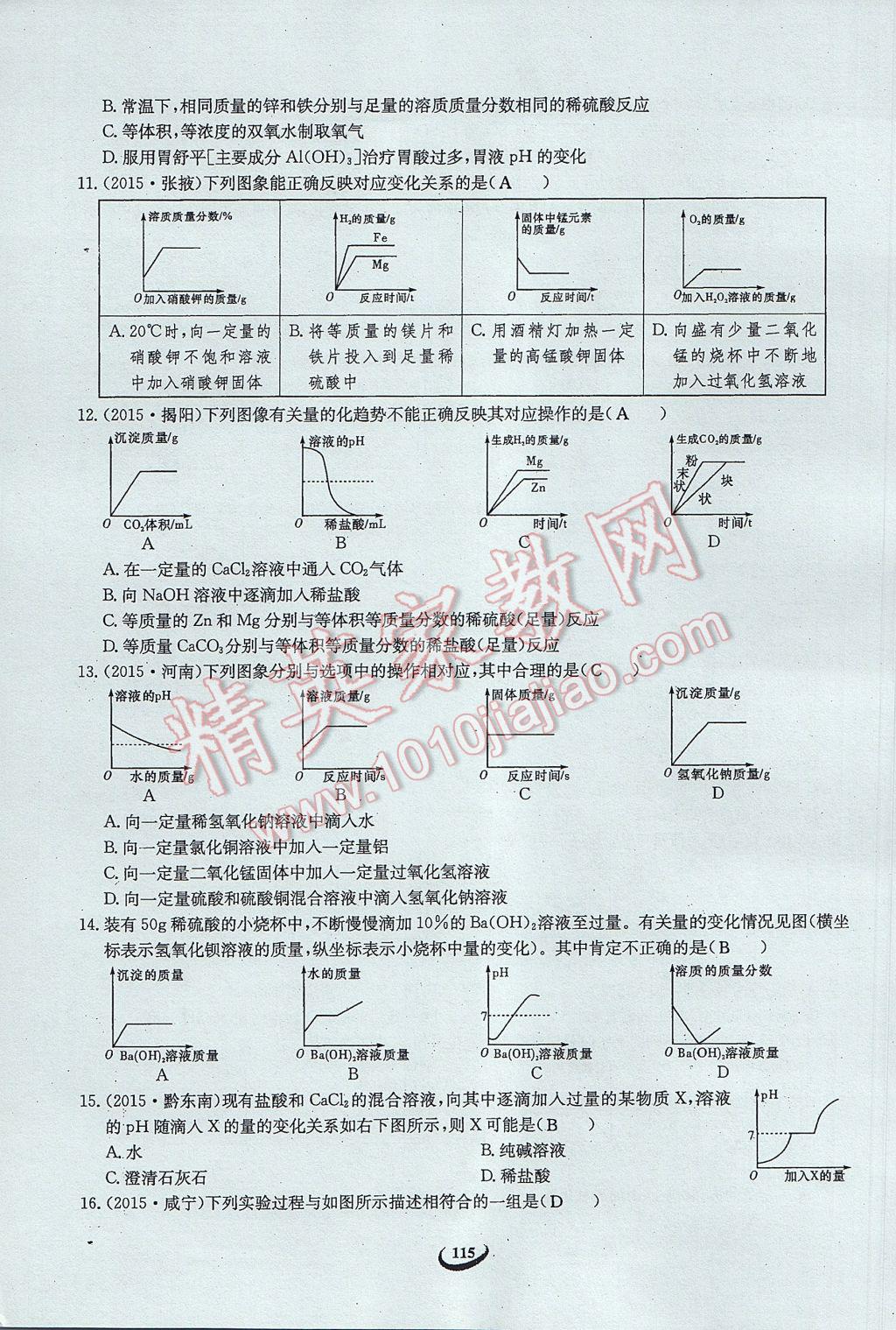 2017年思維新觀察中考化學(xué) 第五篇 科學(xué)探究第101頁