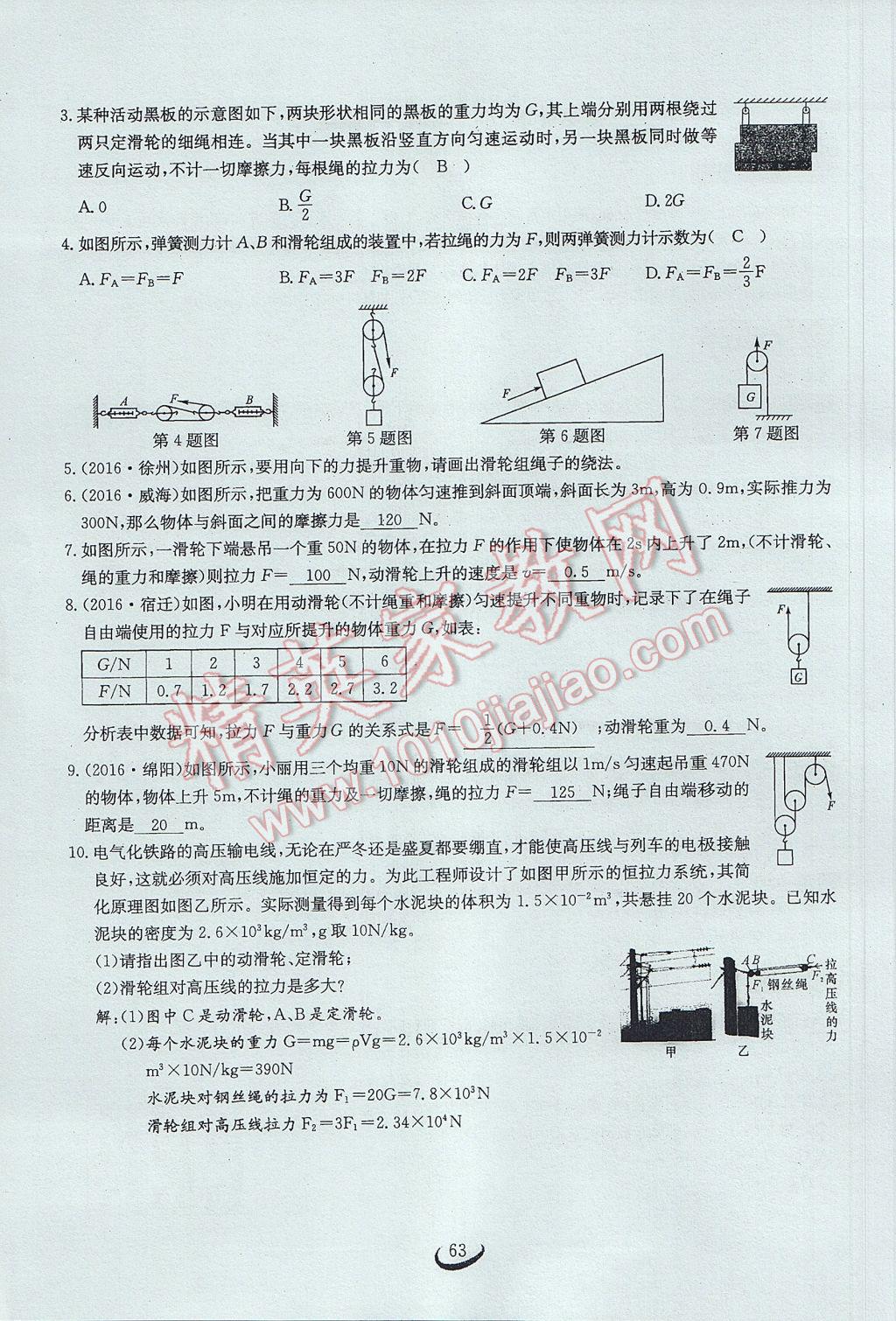 2017年思维新观察中考物理 第四章 力的现象第155页