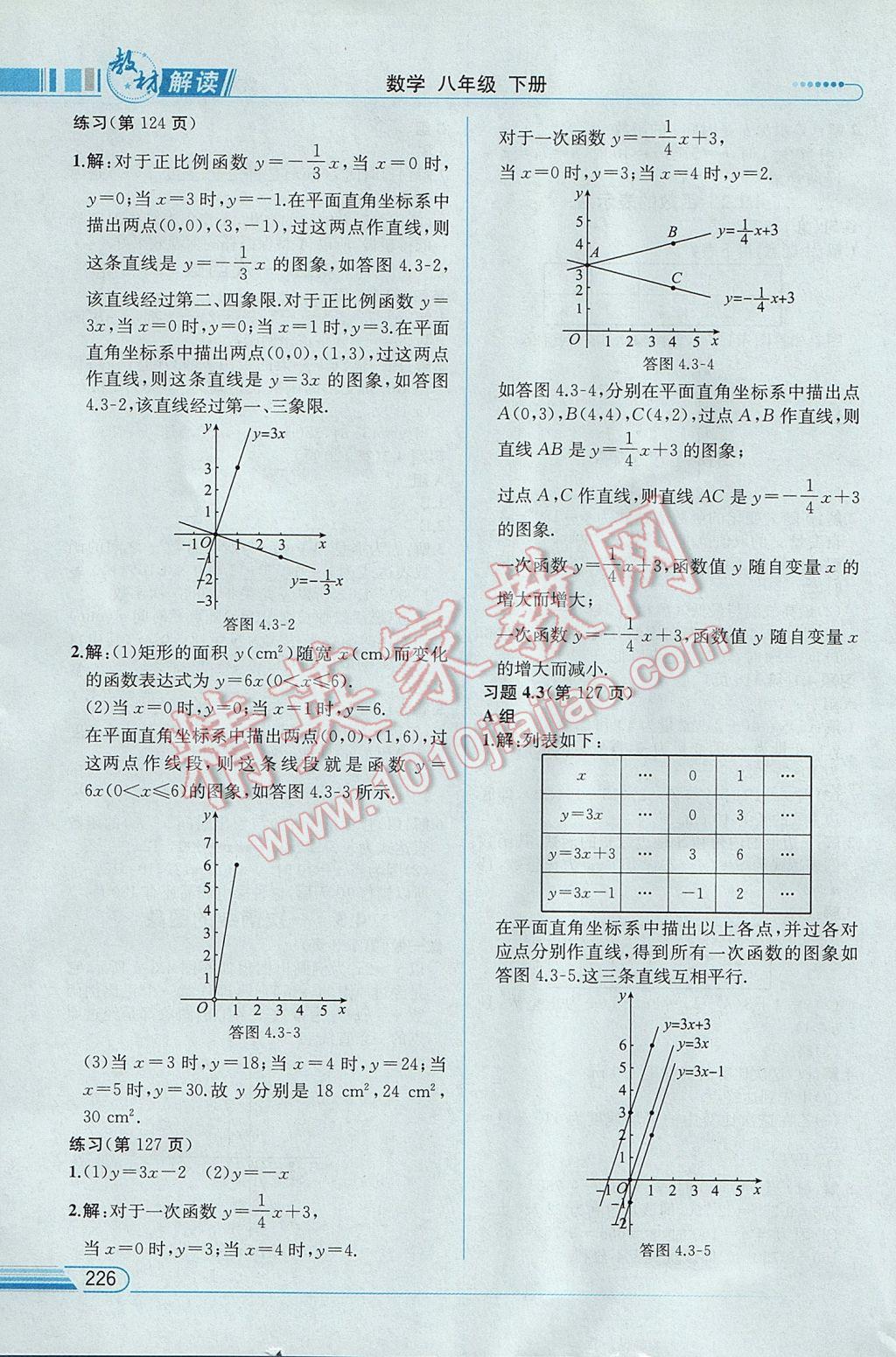 2017年教材解讀八年級(jí)數(shù)學(xué)下冊(cè)湘教版 參考答案第64頁(yè)