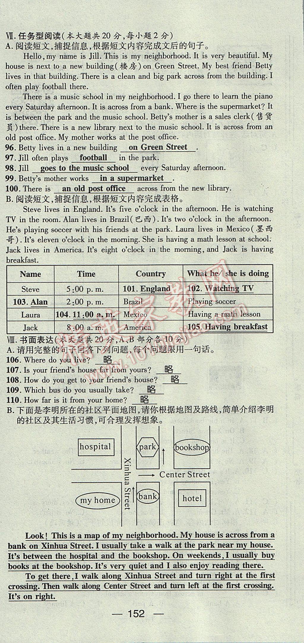 2017年精英新課堂七年級(jí)英語下冊(cè)人教版貴陽專版 達(dá)標(biāo)測試題第152頁