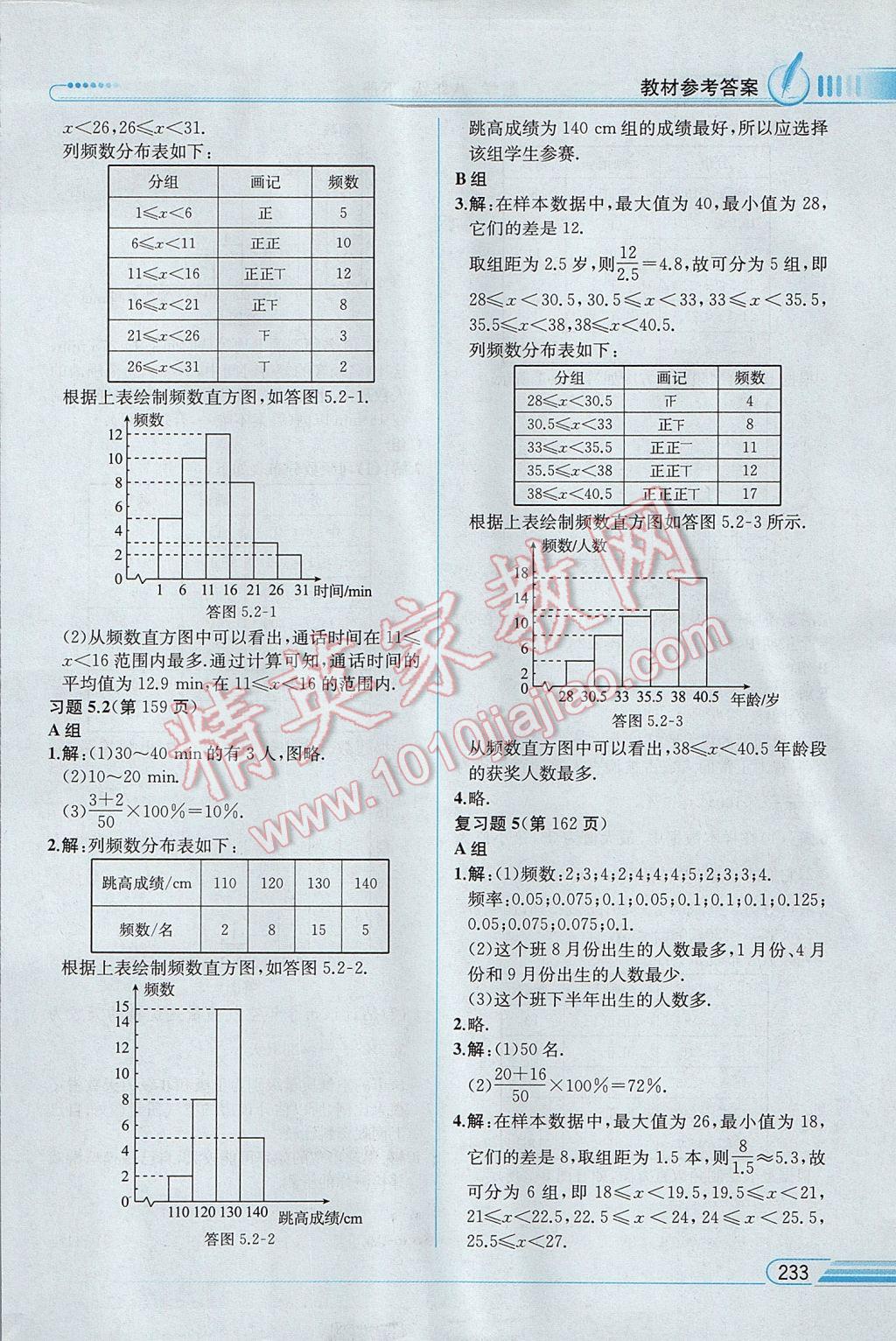 2017年教材解讀八年級數(shù)學下冊湘教版 參考答案第71頁