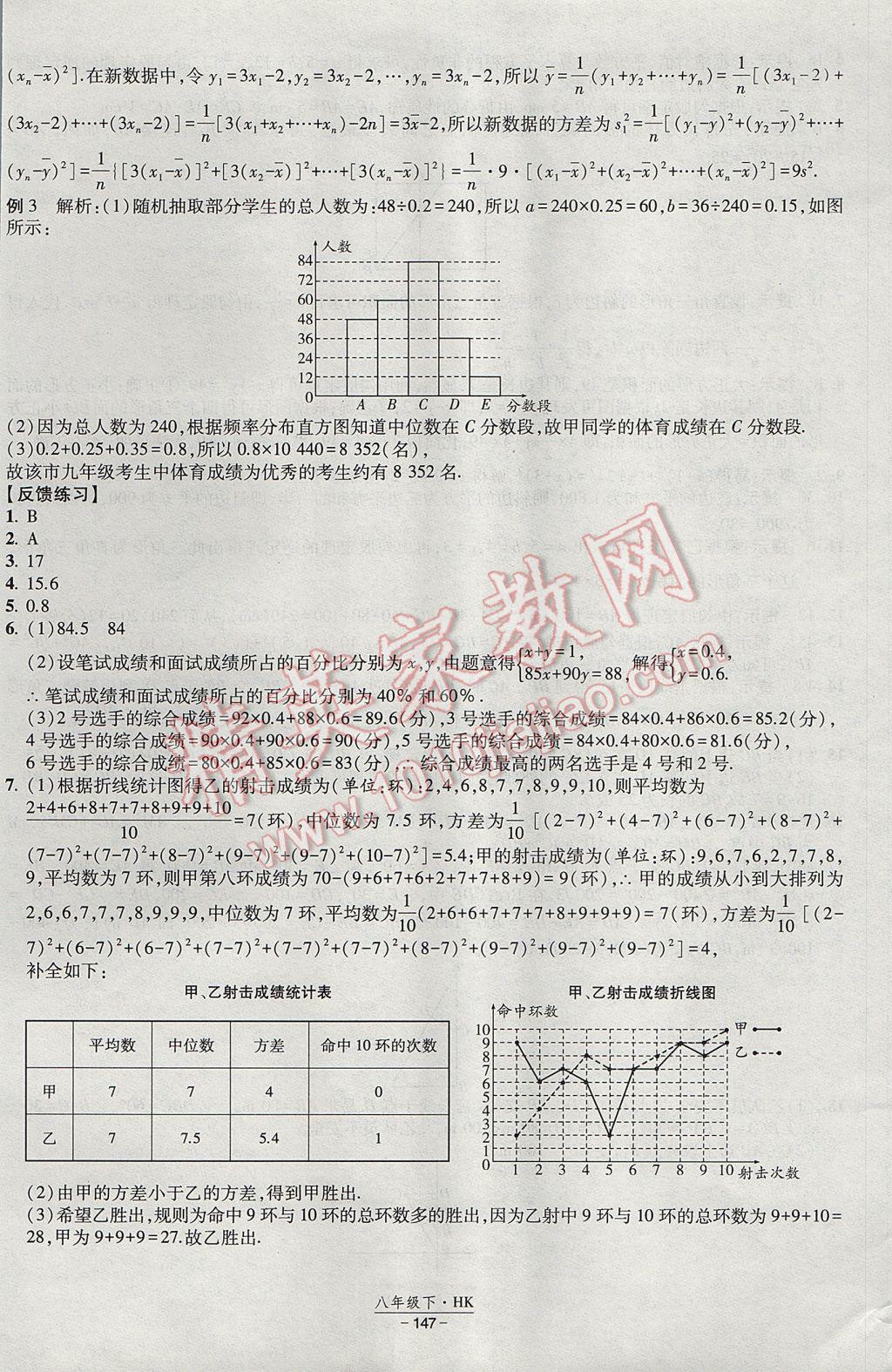 2017年经纶学典新课时作业八年级数学下册沪科版 参考答案第29页