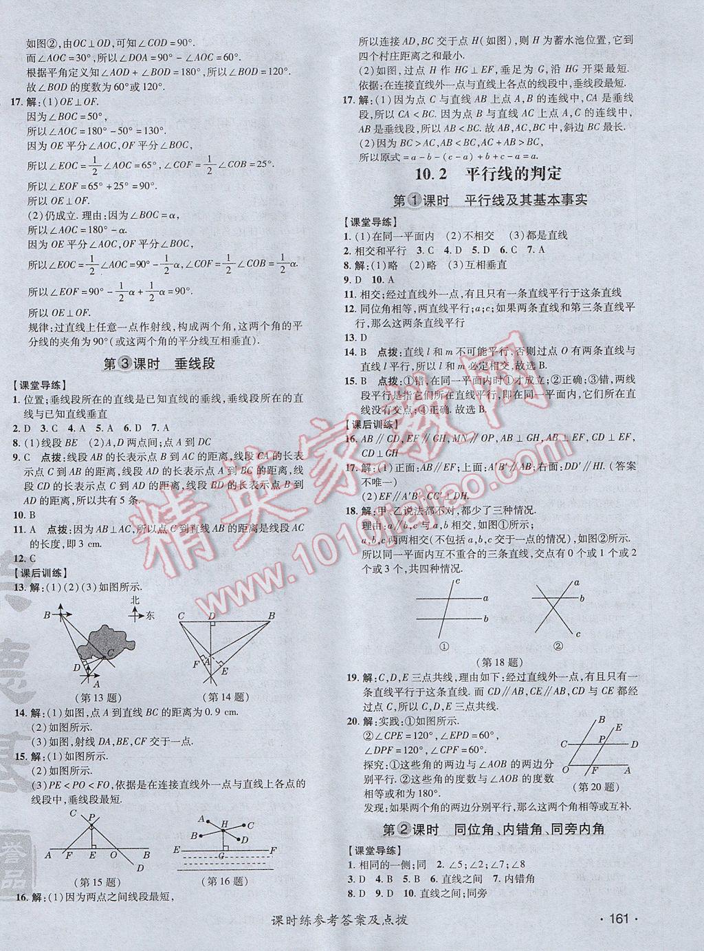 2017年點(diǎn)撥訓(xùn)練七年級(jí)數(shù)學(xué)下冊(cè)滬科版 參考答案第34頁(yè)