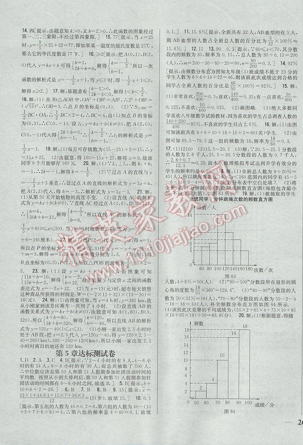 2017年全科王同步課時(shí)練習(xí)八年級(jí)數(shù)學(xué)下冊(cè)湘教版 參考答案第23頁