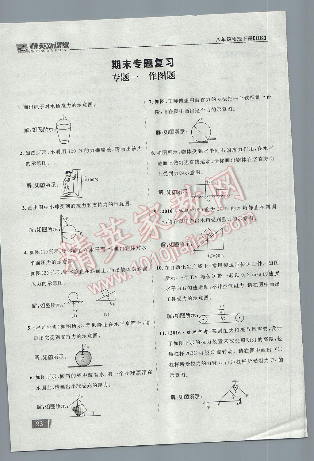 2017年精英新課堂八年級(jí)物理下冊(cè)滬科版貴陽(yáng)專版 期末專題復(fù)習(xí)第71頁(yè)