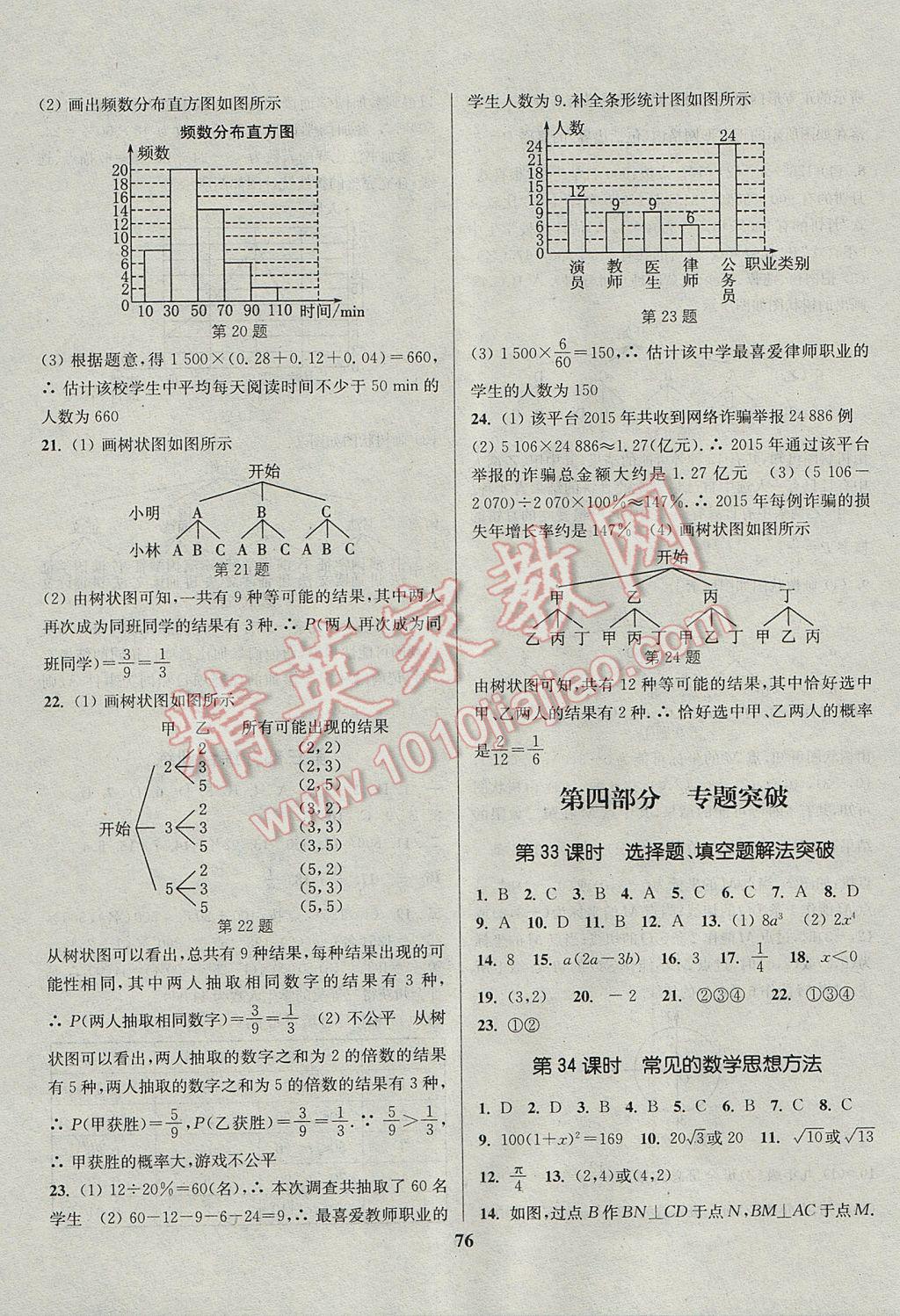 2017年通城學(xué)典通城1典中考復(fù)習(xí)方略數(shù)學(xué)江蘇專用 參考答案第76頁