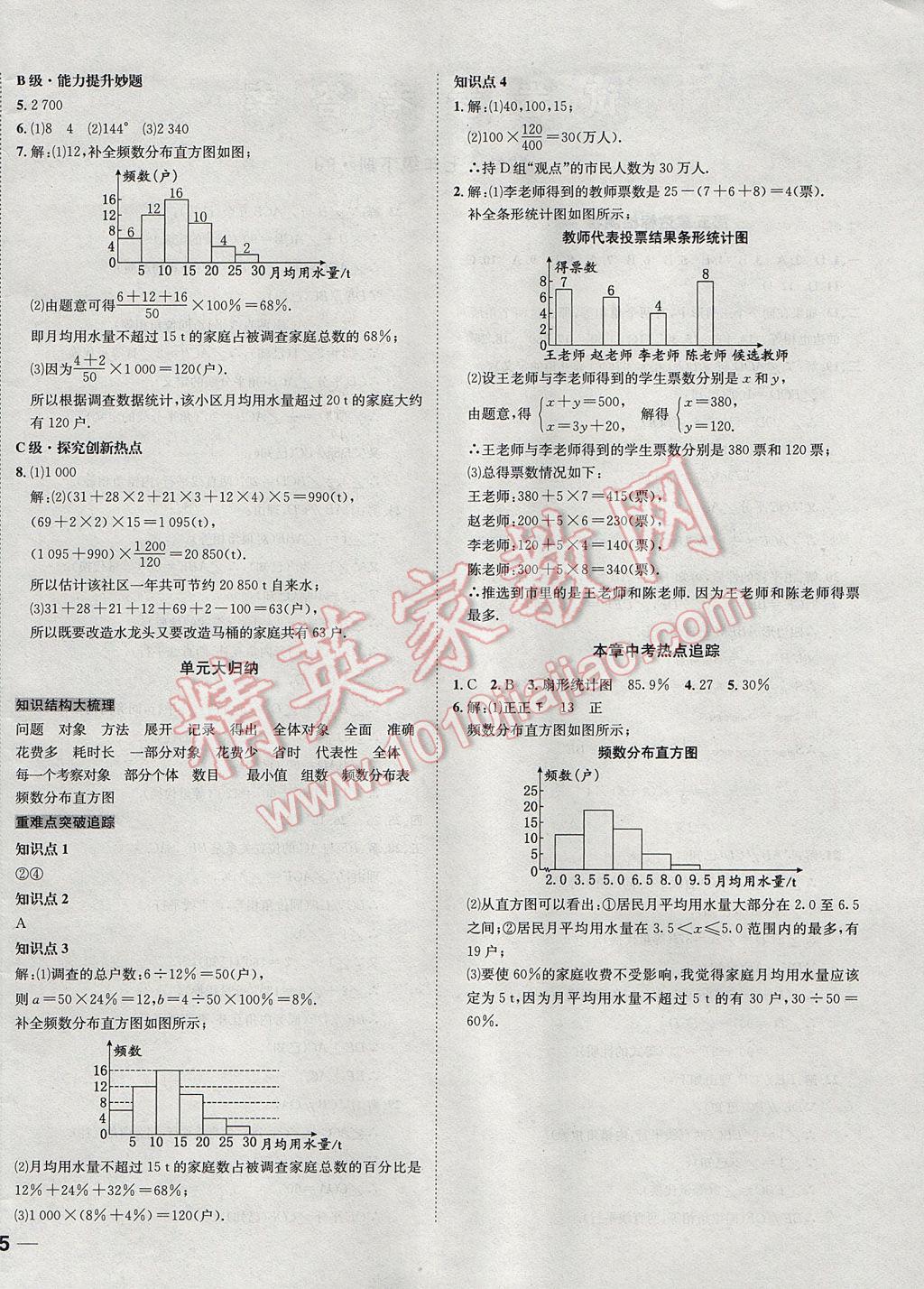 2017年中考123全程导练七年级数学下册人教版 参考答案第38页