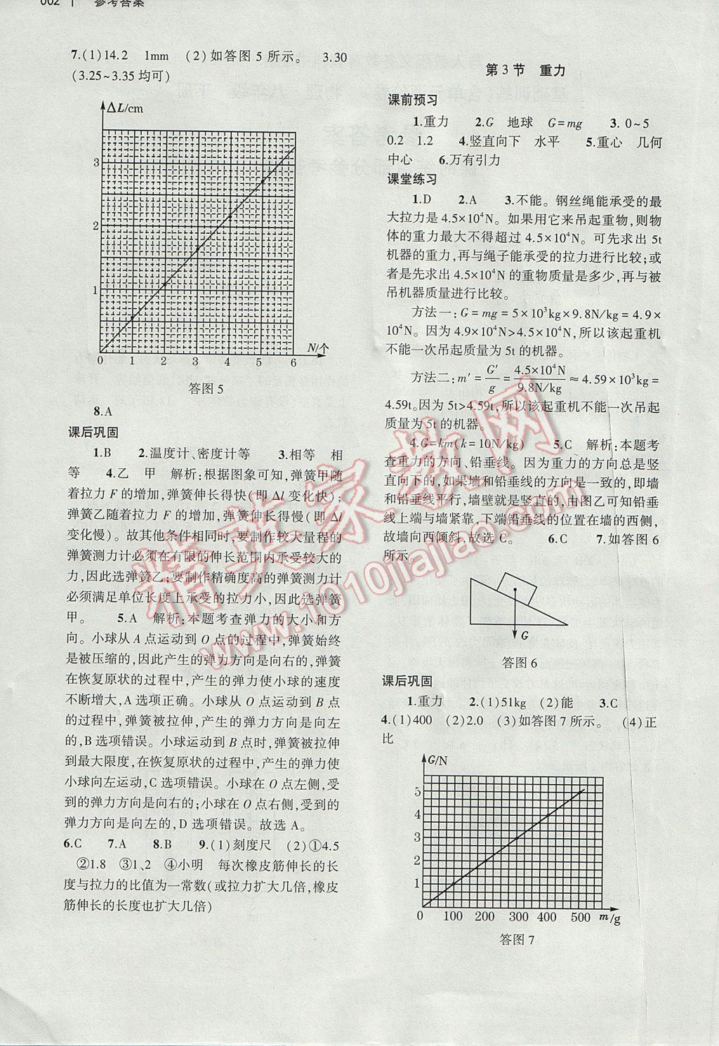 2017年基礎(chǔ)訓(xùn)練八年級(jí)物理下冊(cè)人教版大象出版社 參考答案第9頁(yè)