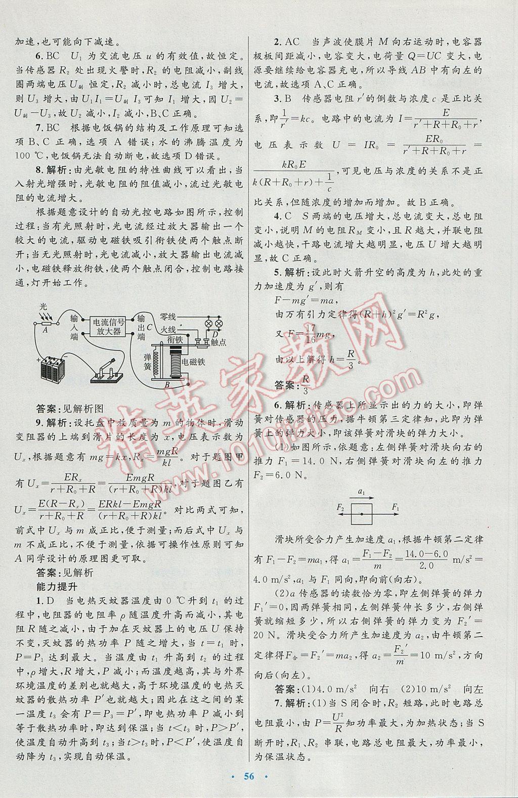 高中同步測(cè)控優(yōu)化設(shè)計(jì)物理選修3-2人教版 參考答案第24頁(yè)