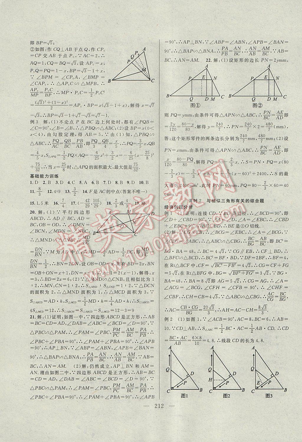 2017年中考復(fù)習(xí)指南數(shù)學(xué) 參考答案第12頁