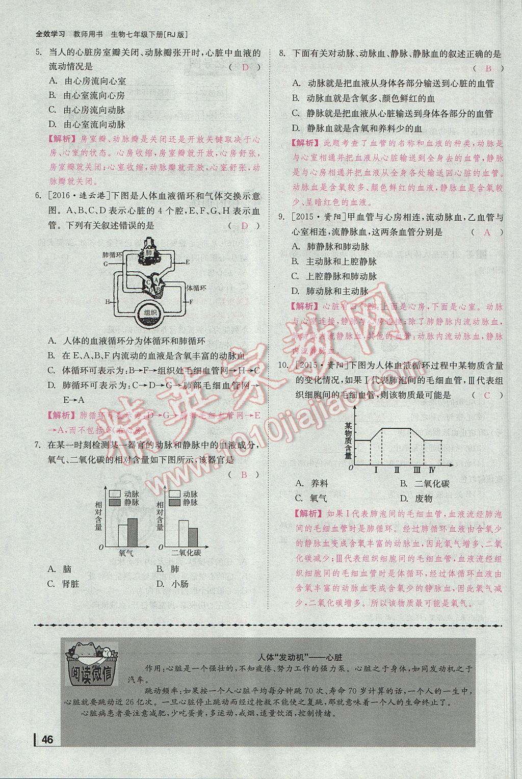 2017年全效學(xué)習(xí)七年級(jí)生物下冊(cè)人教版 第四章 人體內(nèi)物質(zhì)的運(yùn)算第111頁(yè)