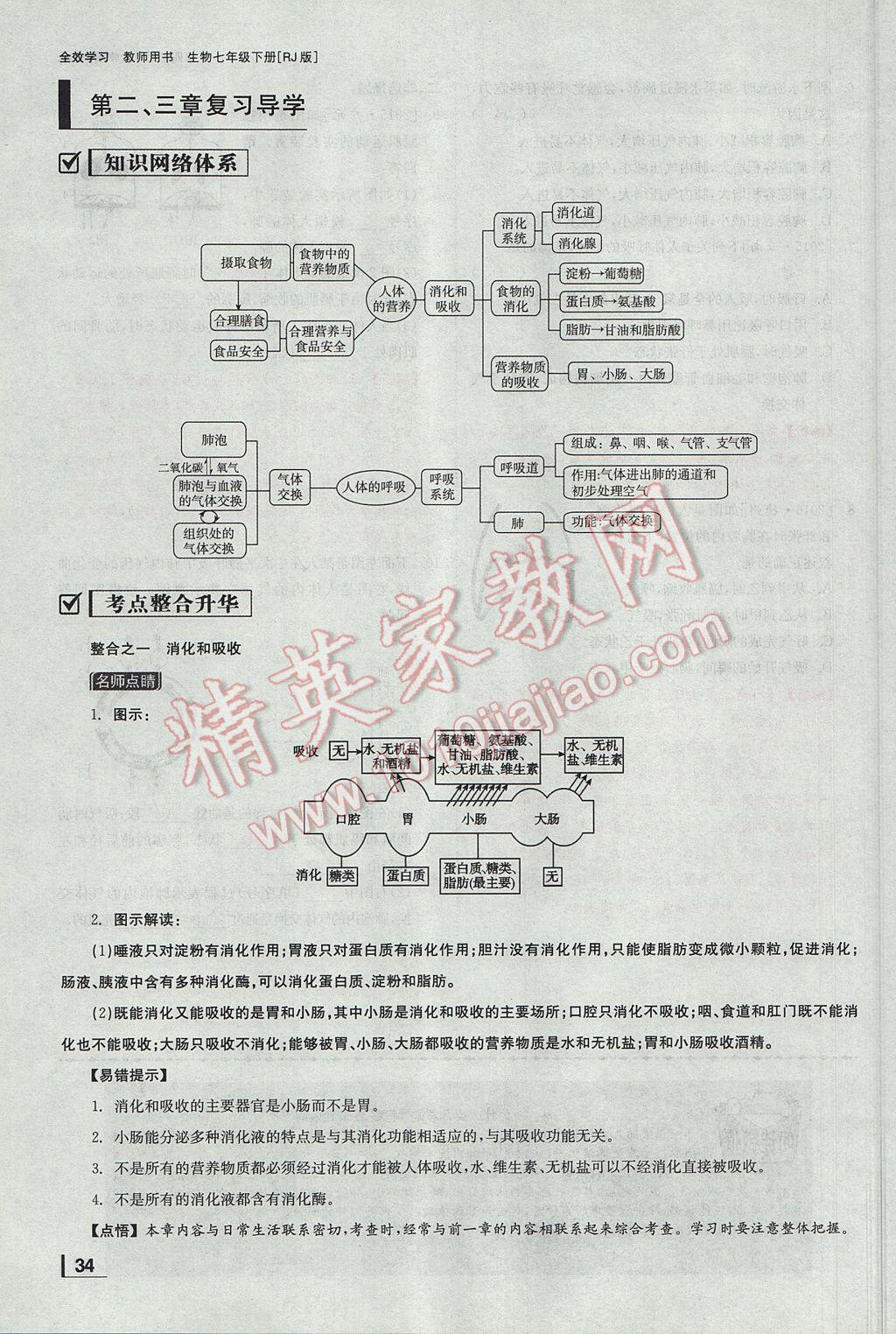 2017年全效學(xué)習(xí)七年級生物下冊人教版 第三章 人體的呼吸第60頁