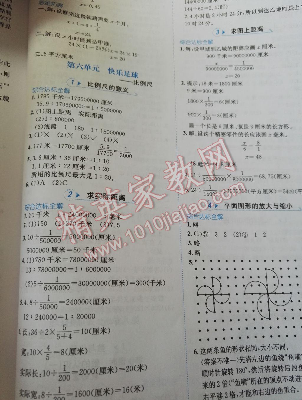 2017年小学教材全解五年级数学下册青岛版五四制 参考答案第7页