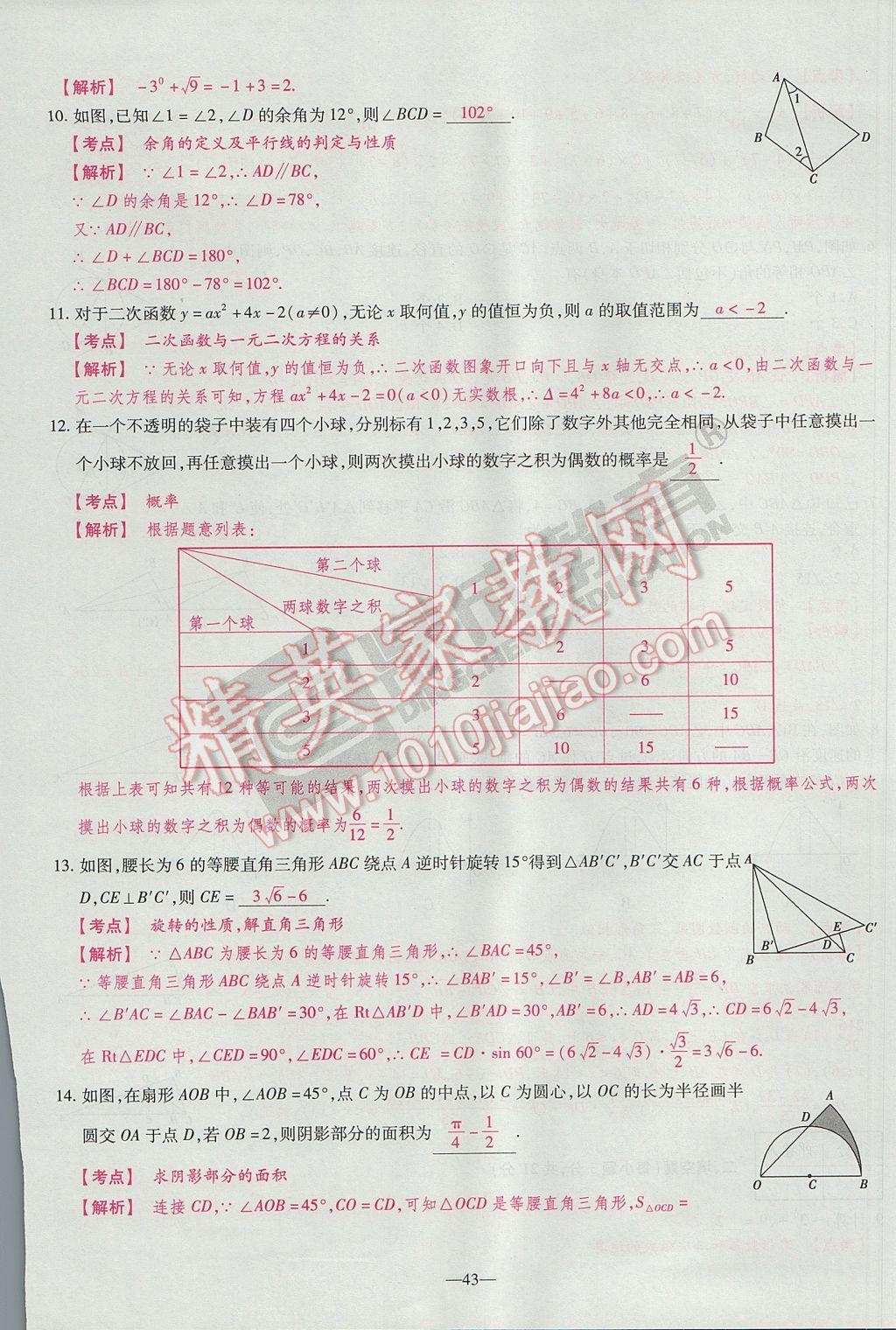 2017年河南中考仿真卷極速提分8套卷數(shù)學(xué)第5年第5版 參考答案第65頁(yè)