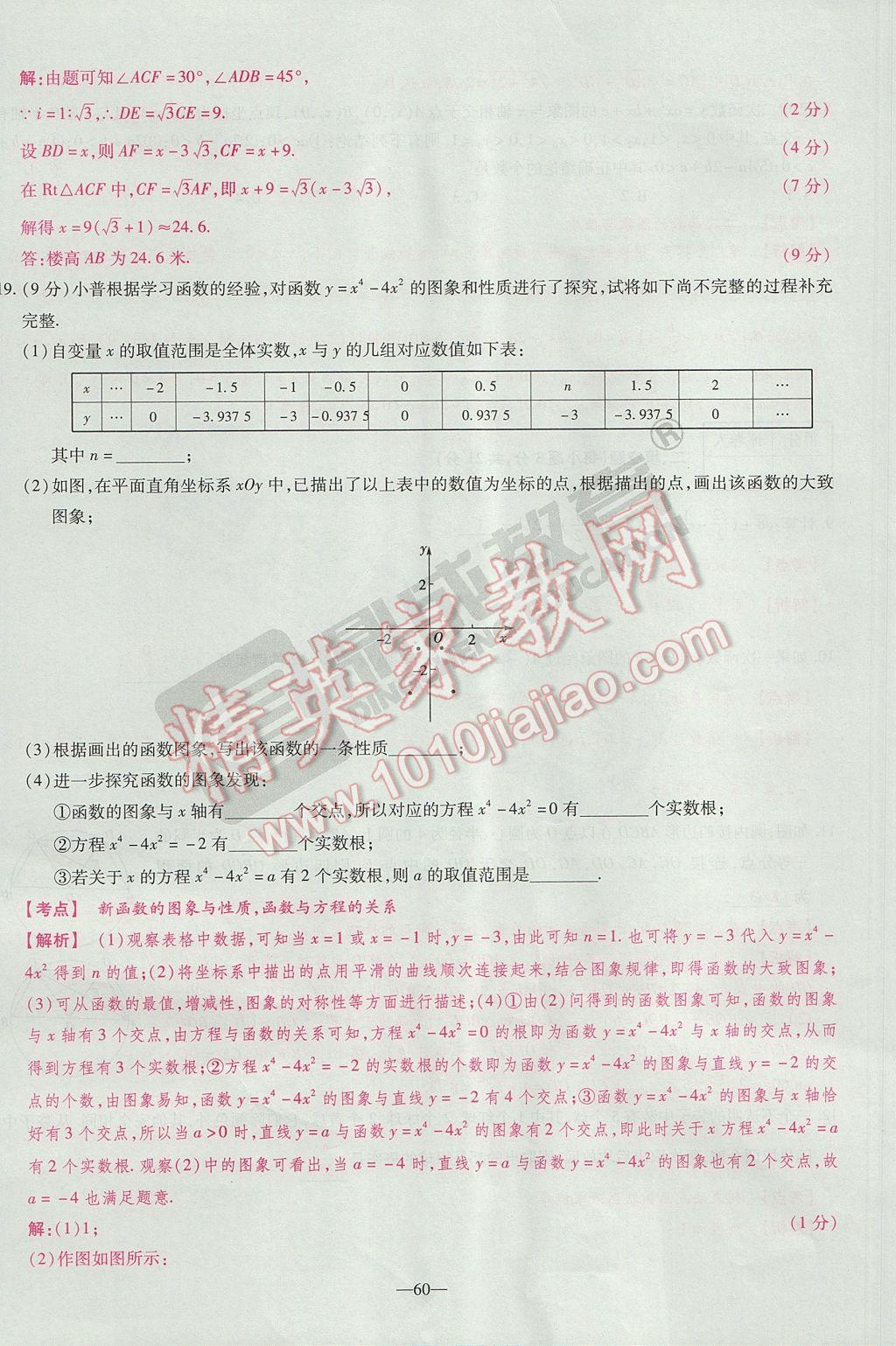 2017年河南中考仿真卷極速提分8套卷數(shù)學(xué)第5年第5版 參考答案第82頁