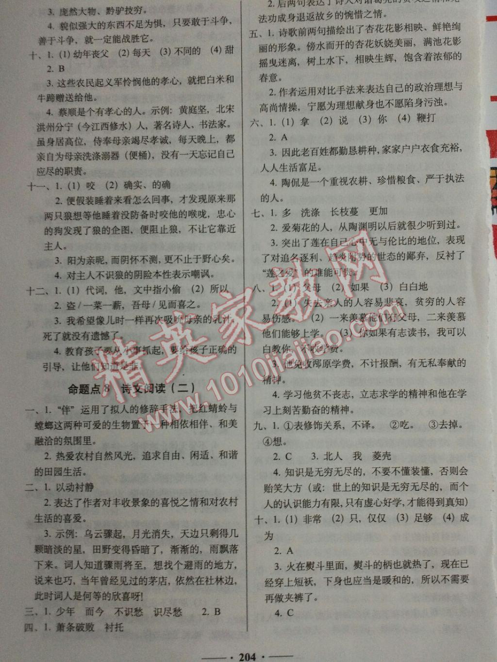 2017年68所名校圖書(shū)小升初真題分類卷語(yǔ)文 參考答案第20頁(yè)