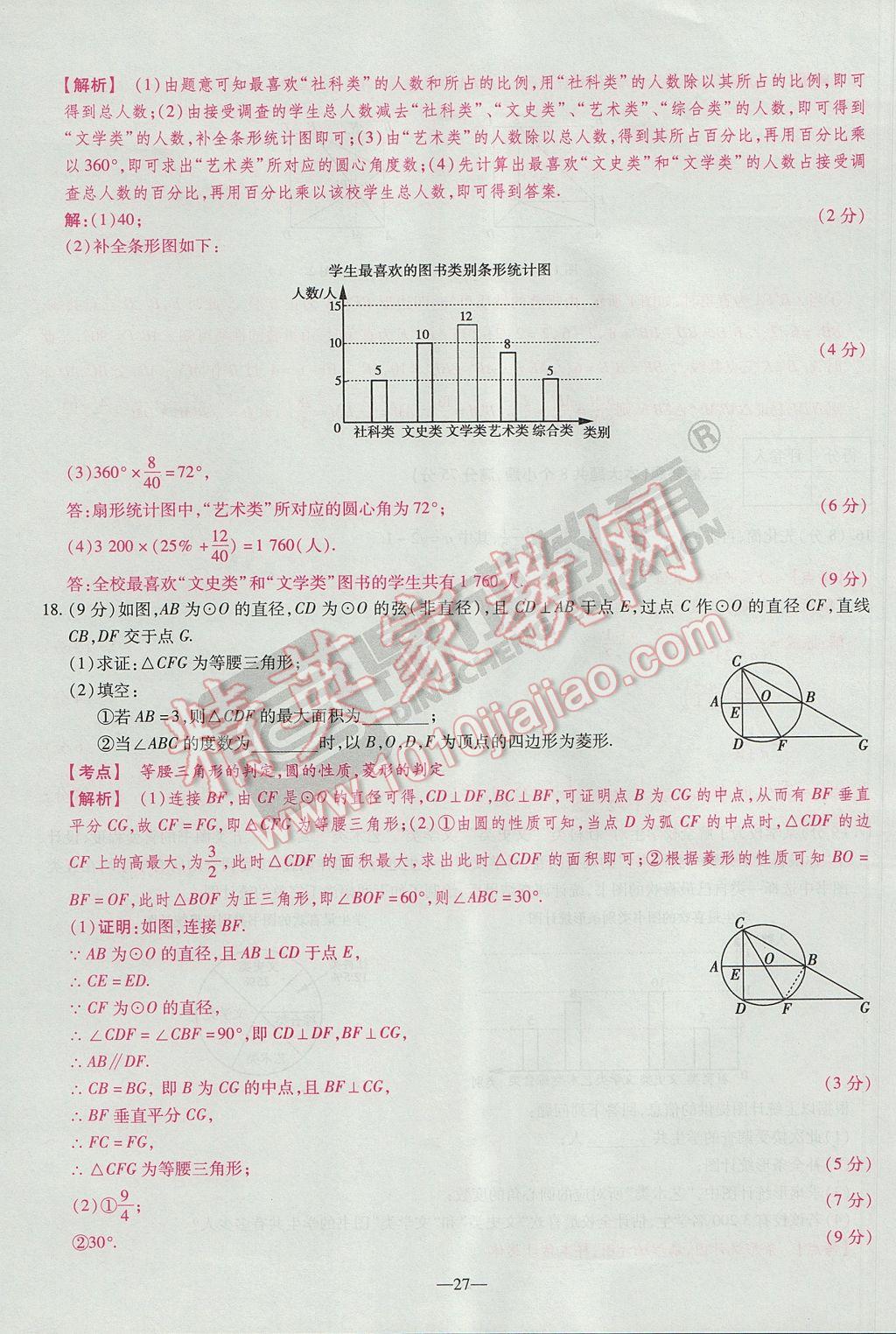 2017年河南中考仿真卷極速提分8套卷數(shù)學(xué)第5年第5版 參考答案第49頁(yè)