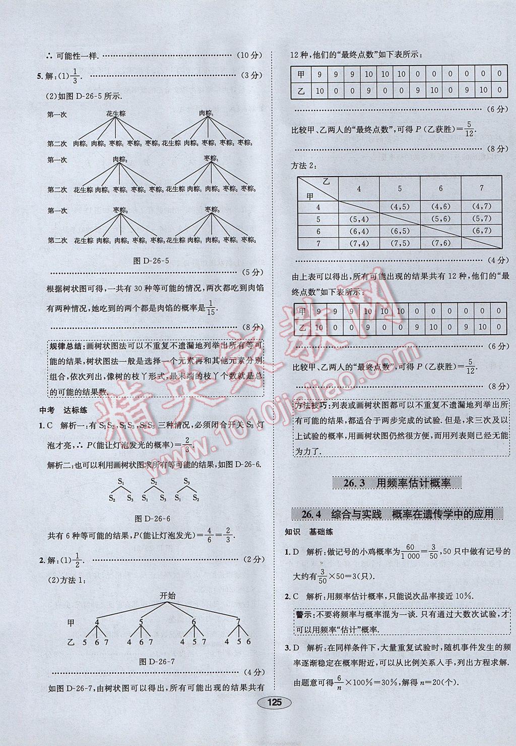 2017年中學(xué)教材全練九年級(jí)數(shù)學(xué)下冊(cè)滬科版 參考答案第45頁