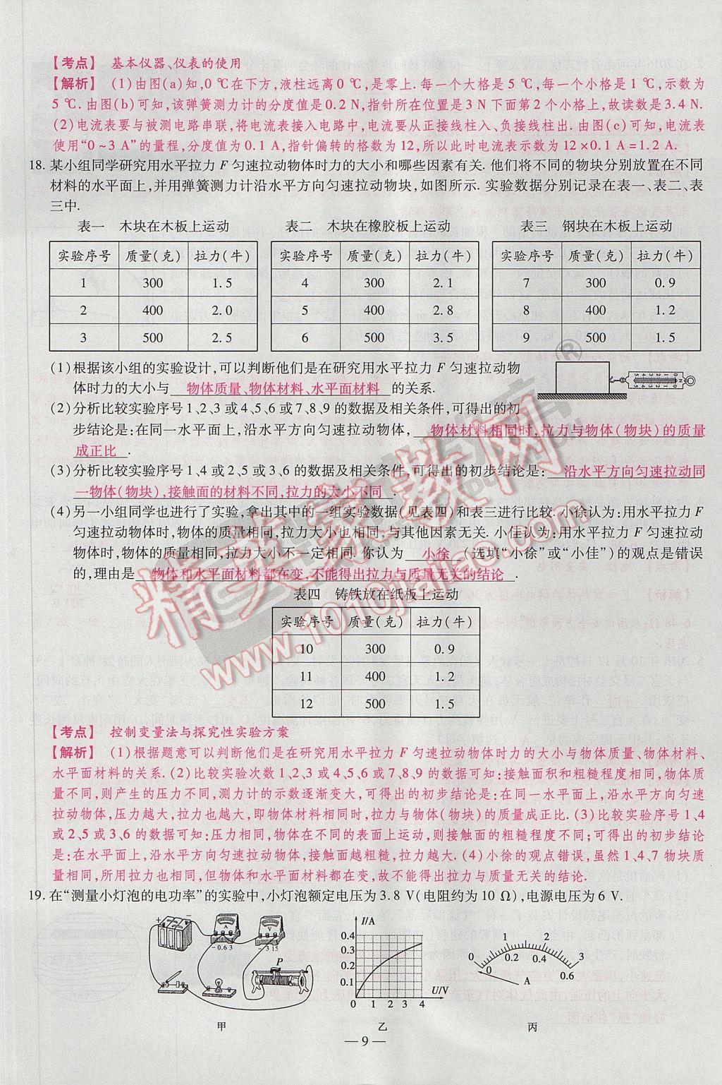 2017年河南中考仿真卷極速提分8套卷物理第5年第5版 參考答案第21頁