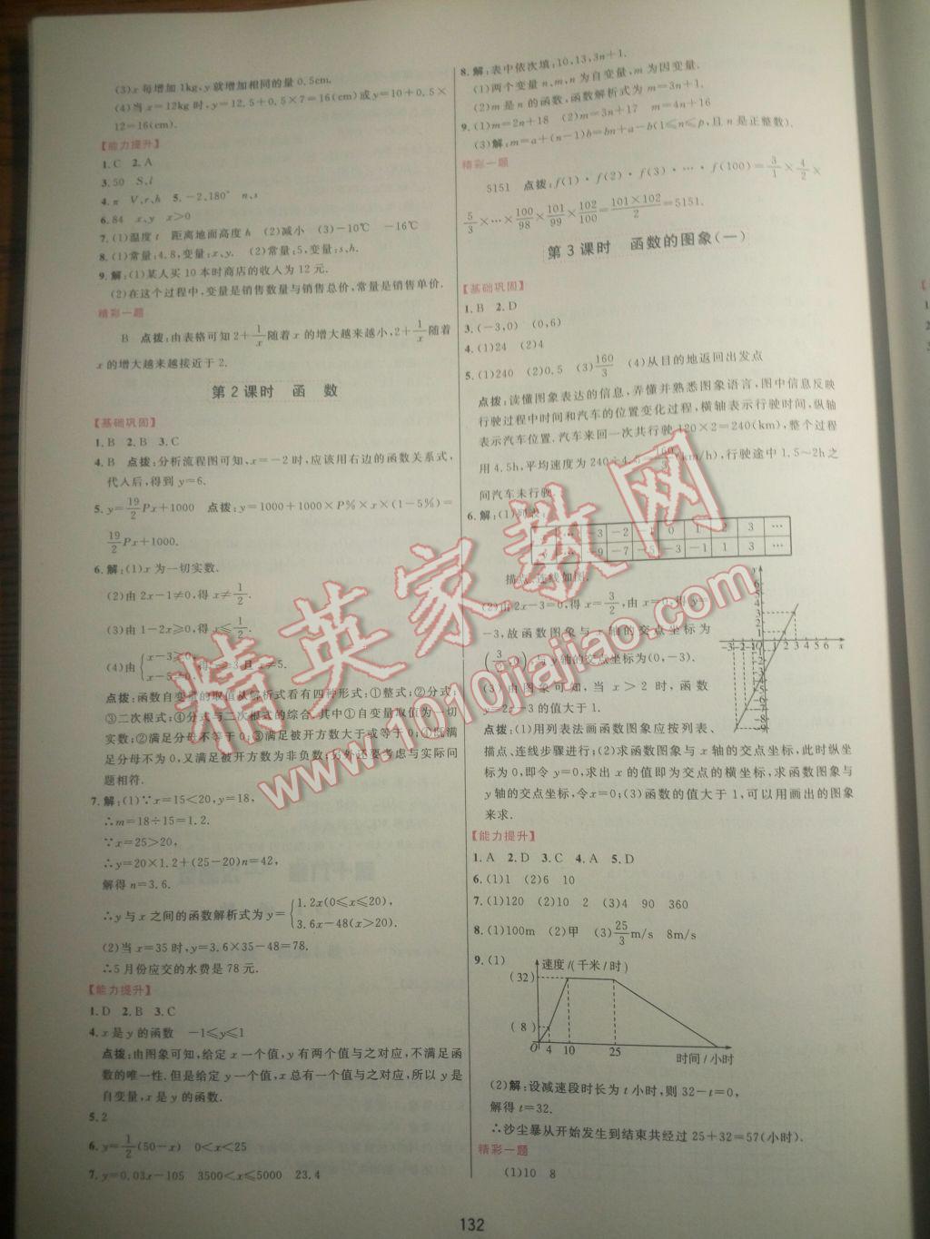 2017年三维数字课堂八年级数学下册人教版 参考答案第14页