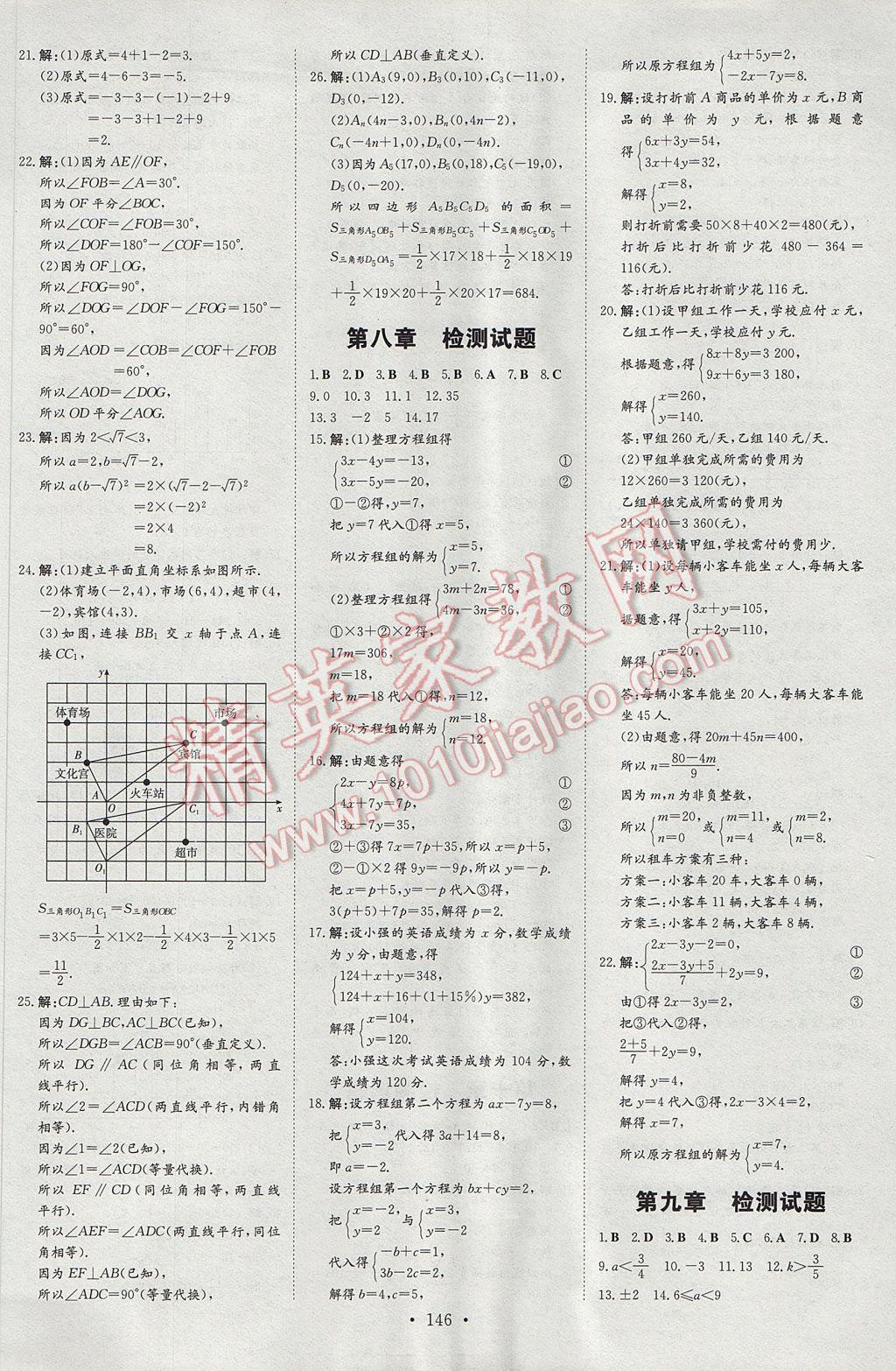 2017年初中同步學(xué)習(xí)導(dǎo)與練導(dǎo)學(xué)探究案七年級(jí)數(shù)學(xué)下冊(cè) 參考答案第22頁(yè)