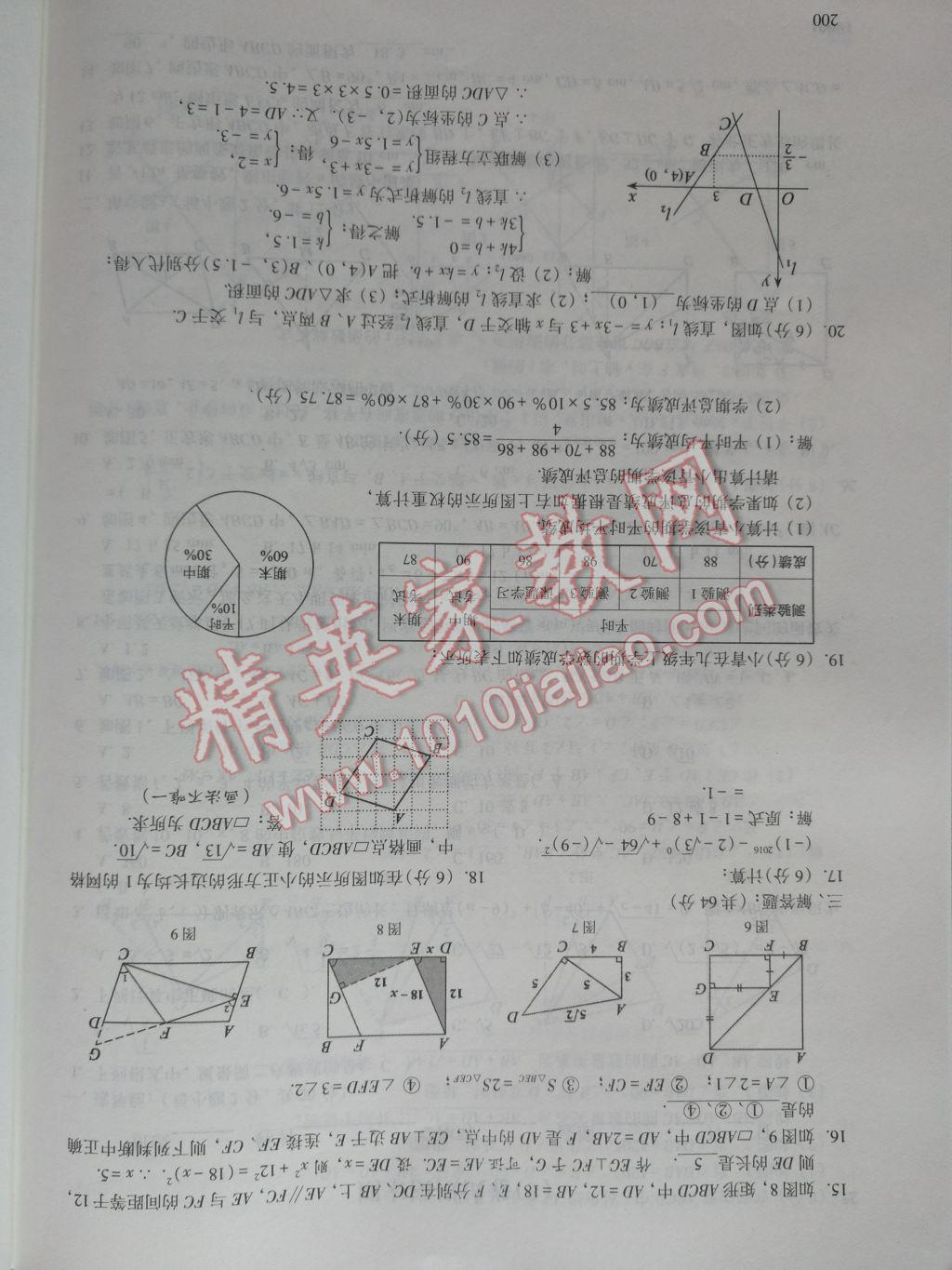 2017年數(shù)學(xué)活頁(yè)練習(xí)八年級(jí)下冊(cè)福建少年兒童出版社 參考答案第200頁(yè)