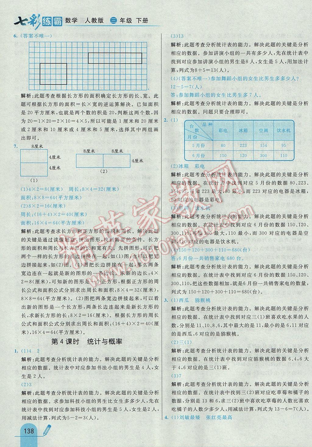 2017年七彩練霸三年級(jí)數(shù)學(xué)下冊(cè)人教版 參考答案第54頁(yè)